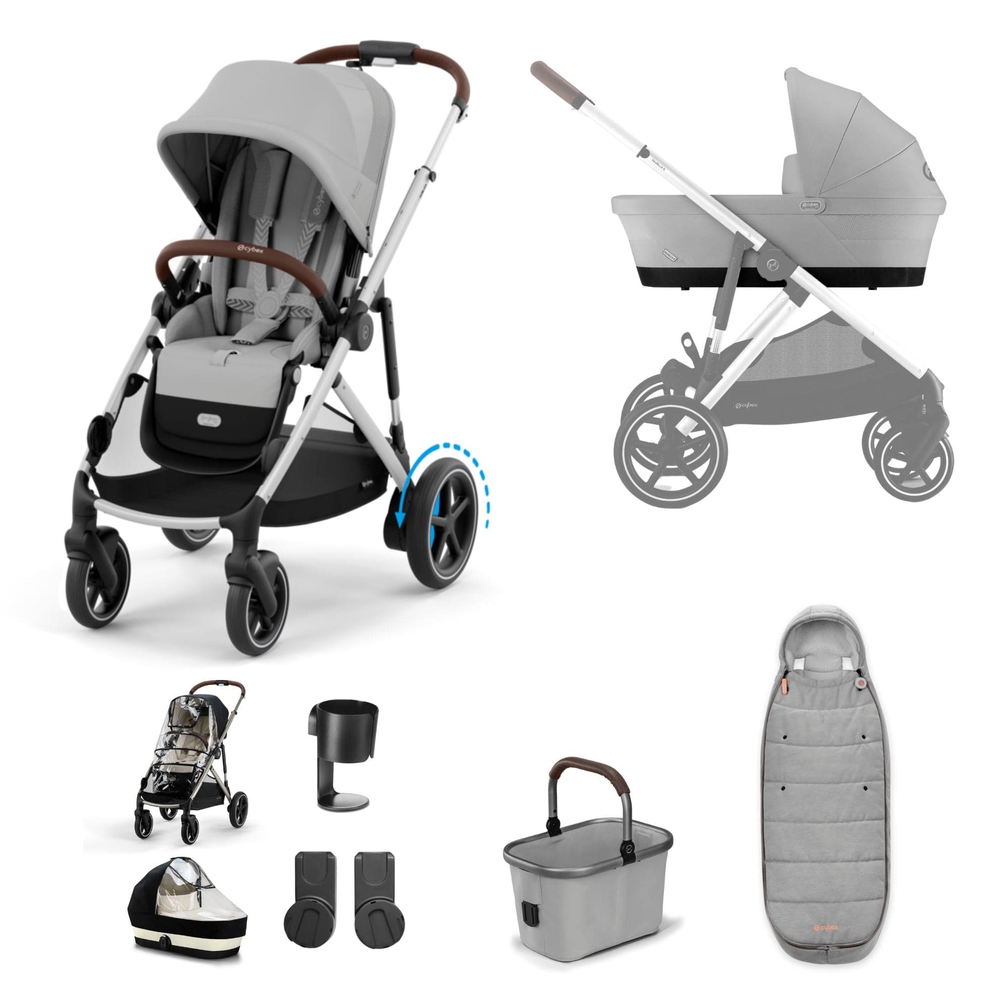 Cybex Pushchairs & Buggies Cybex eGazelle S Essential Kit - Stone Grey 16333-STO-GRY