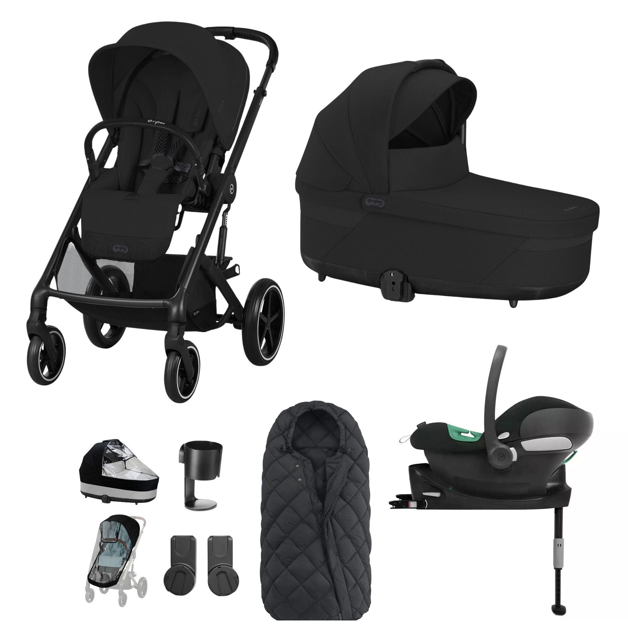 Cybex Travel Systems Cybex Balios S Lux Comfort Bundle - Black/Moon Black 127454-BLK-MOO-BLK