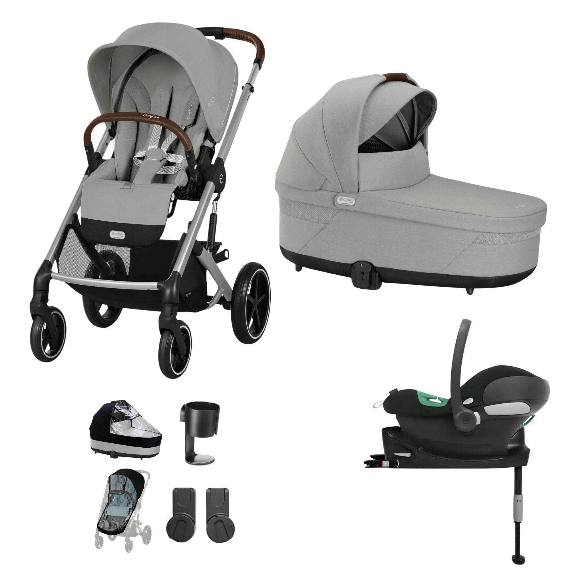 Cybex Travel Systems Cybex Balios S Lux Comfort Bundle - Silver/Stone Grey 127456-SLV-LAV-GRY-1