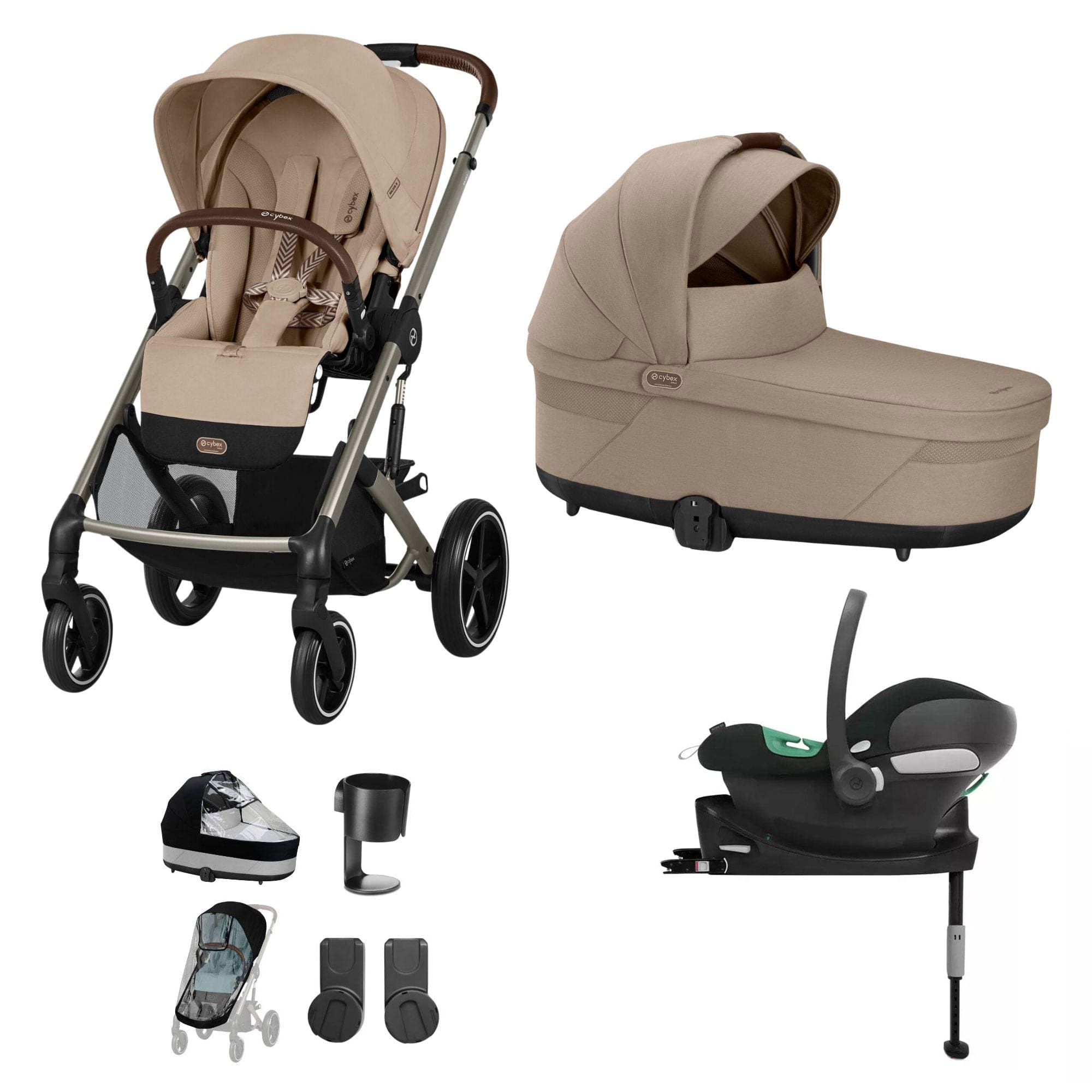 Cybex Travel Systems Cybex Balios S Lux Comfort Bundle - Taupe/Almond Beige 16905-ALM-BEI-2