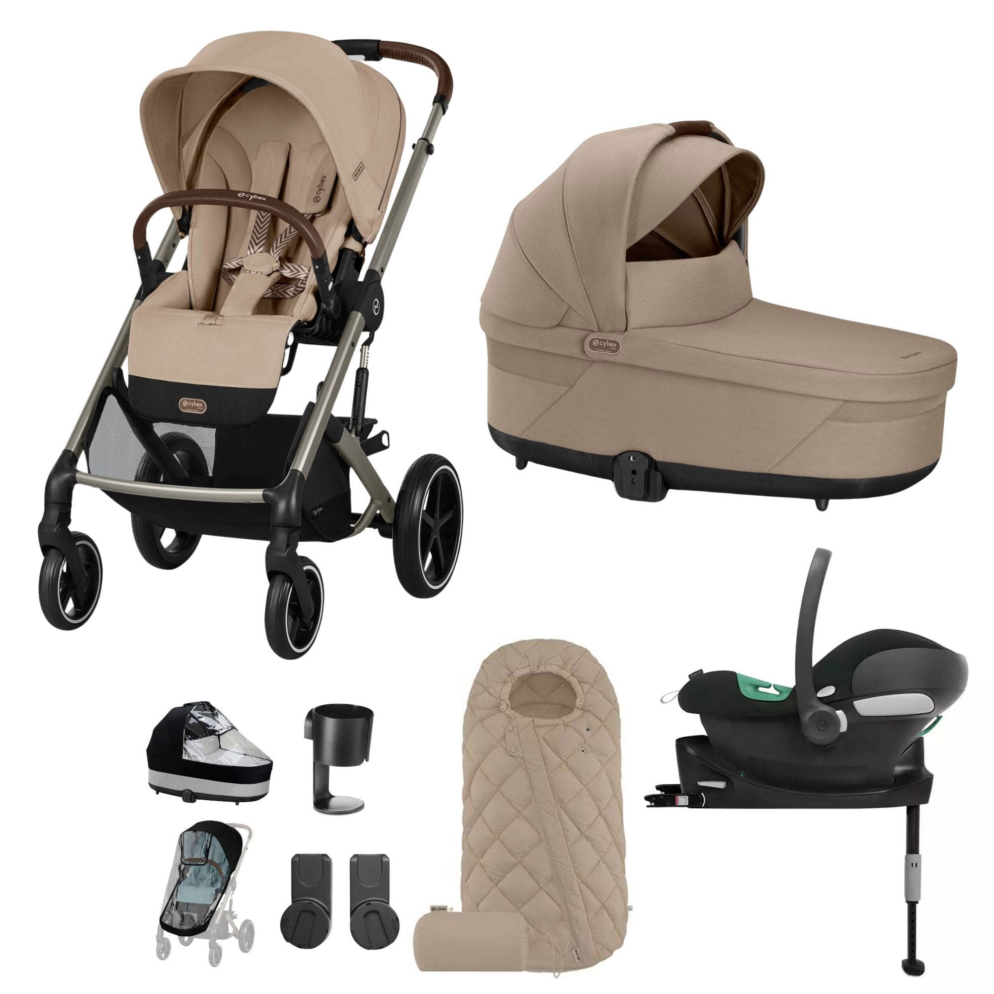 Cybex Travel Systems Cybex Balios S Lux Comfort Bundle - Taupe/Almond Beige 16905-ALM-BEI