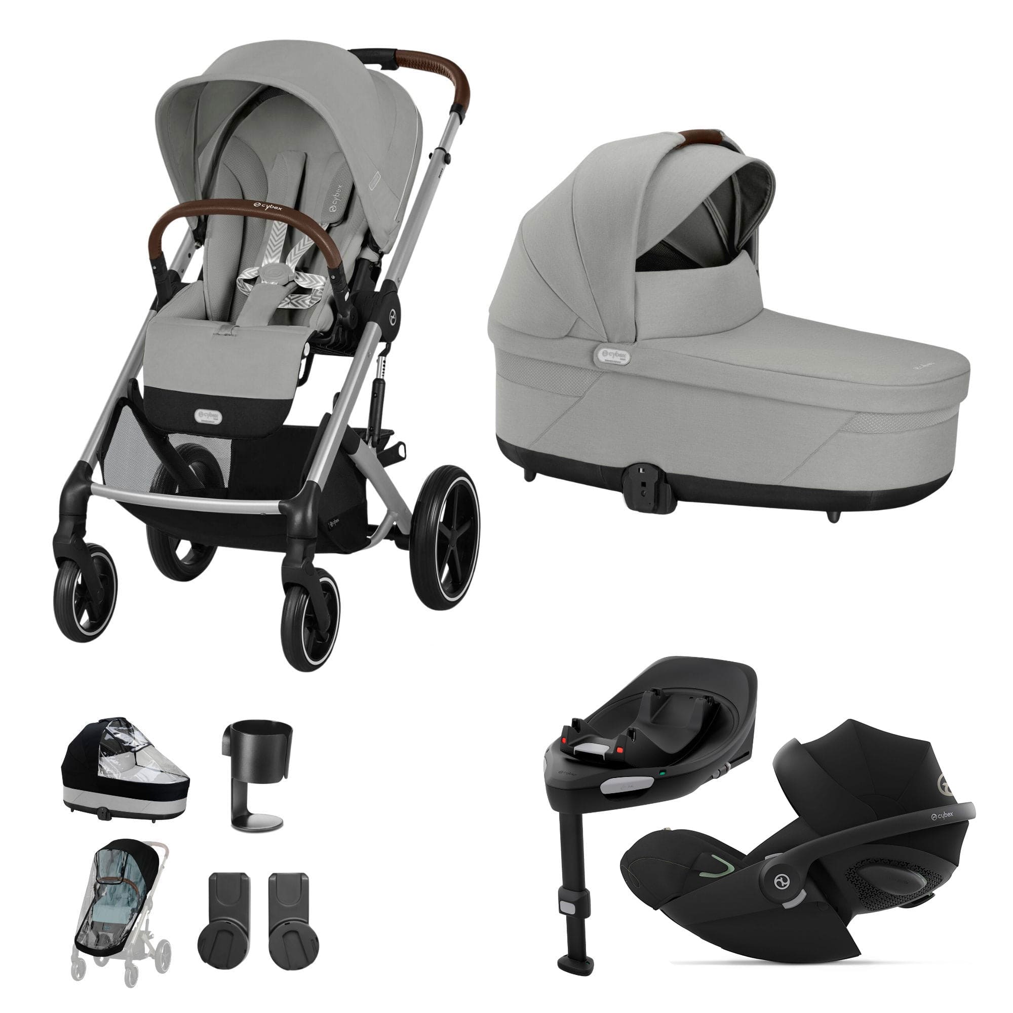 Cybex Travel Systems Cybex Balios S Lux Luxury Bundle - Silver/Stone Grey 14673-SLV-LAV-GRY-1