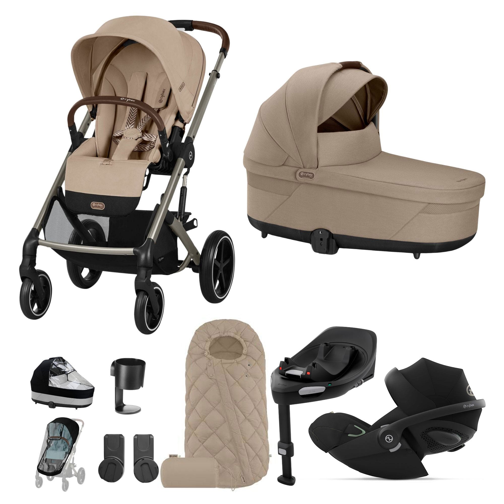 Cybex Travel Systems Cybex Balios S Lux Luxury Bundle - Taupe/Almond Beige 16917-ALM-BEI-2