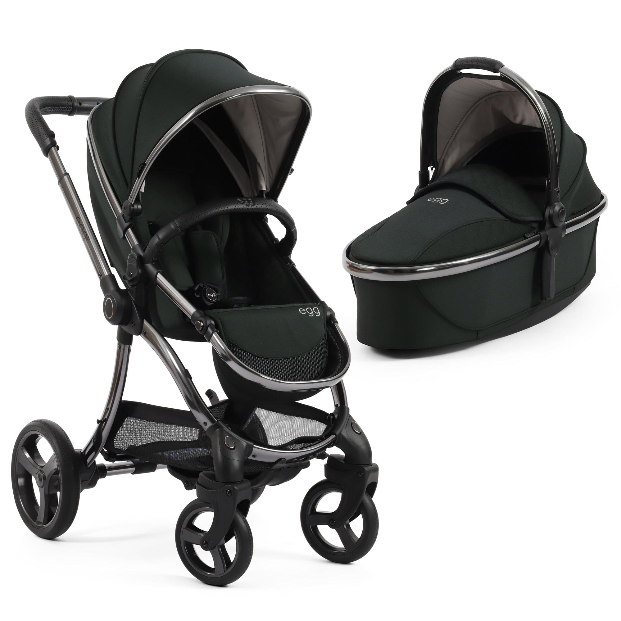 egg baby prams egg3 Pram Bundle Black Olive 14690-BLO