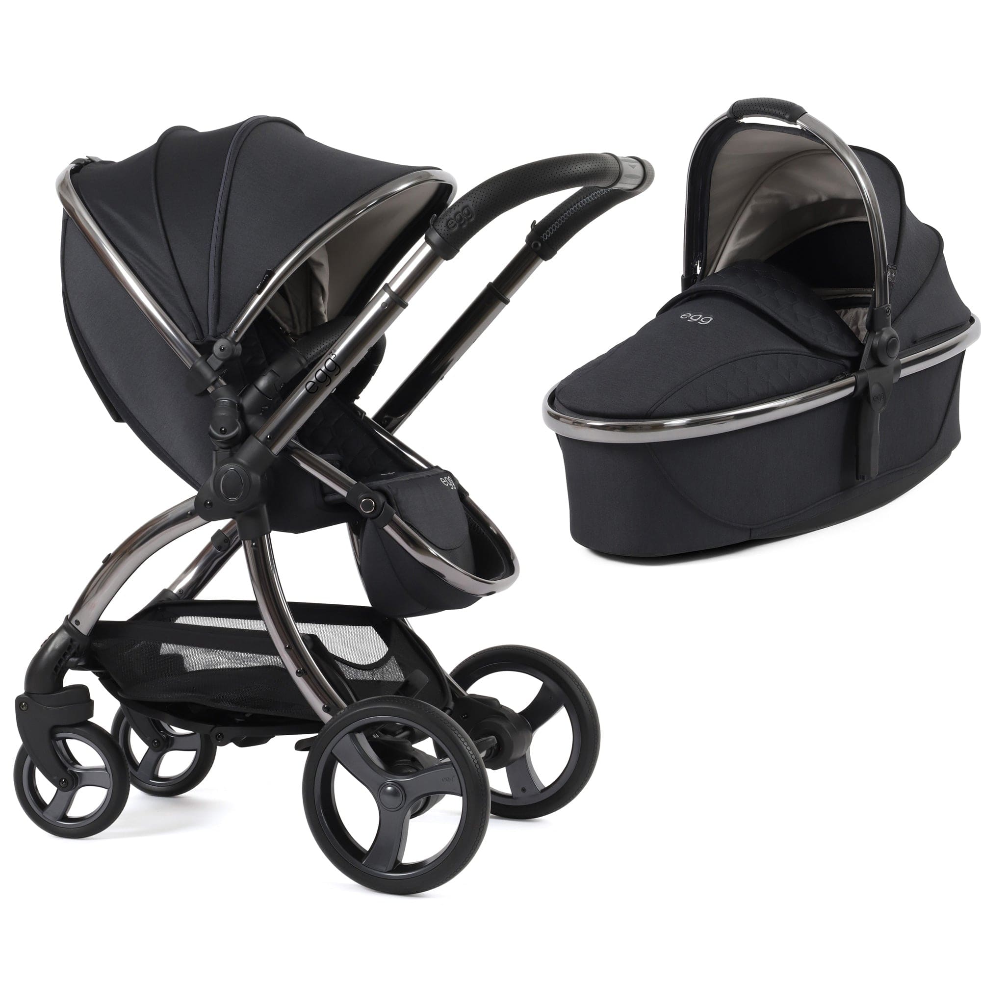 egg baby prams egg3 Pram Bundle Carbonite 14691-CRB