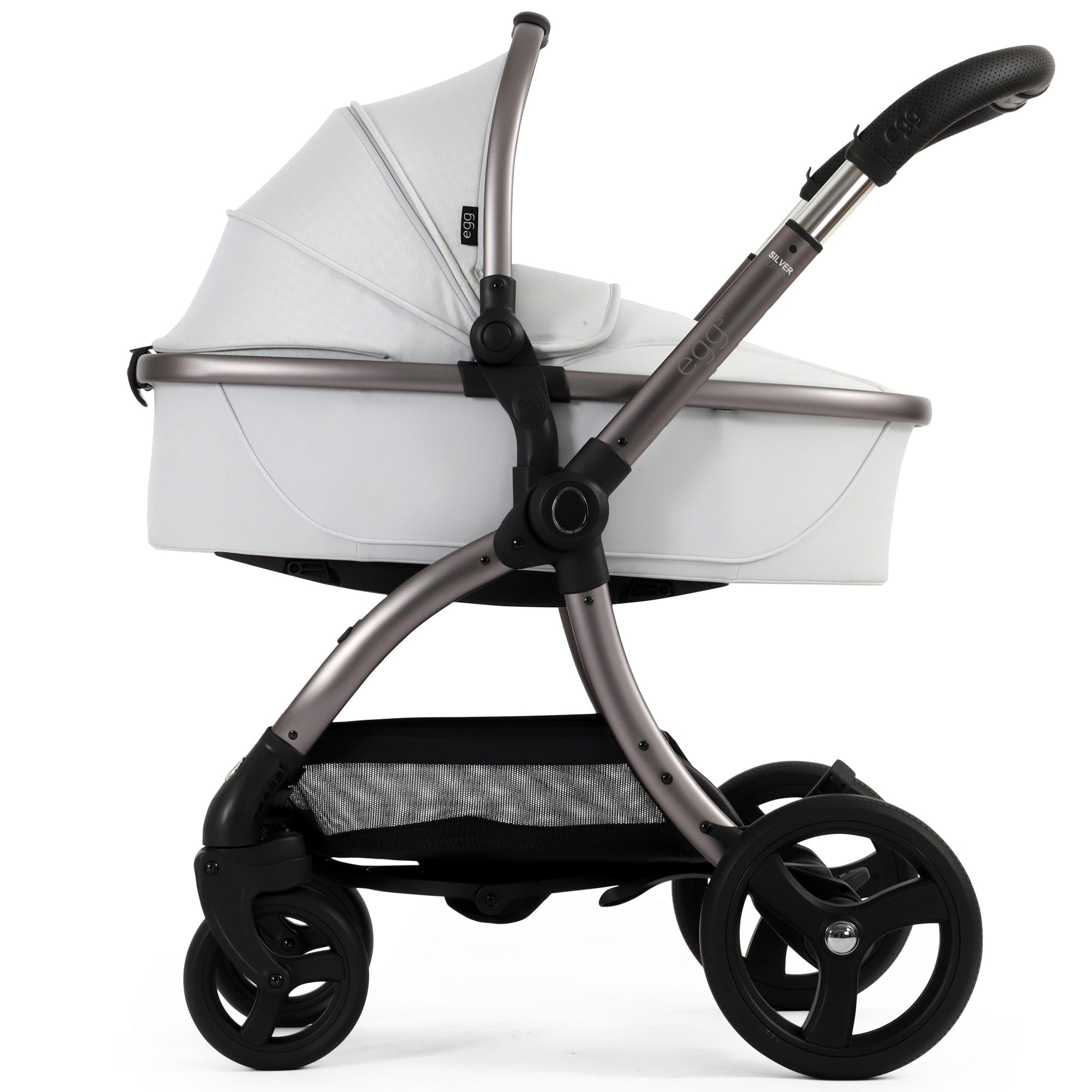 egg baby prams egg3 Pram Bundle - Houndstooth Silver 18105-HTS