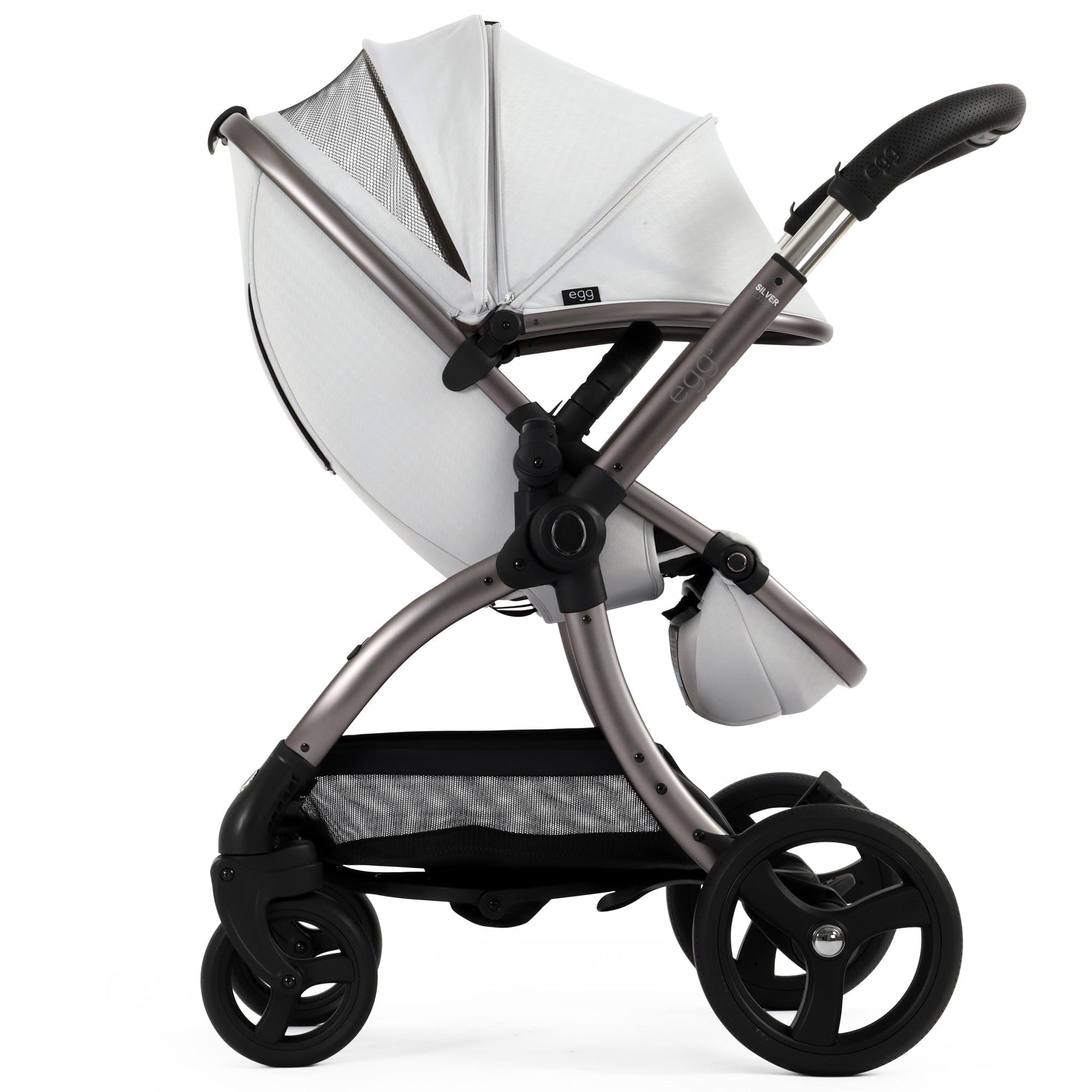 egg baby prams egg3 Pram Bundle - Houndstooth Silver 18105-HTS