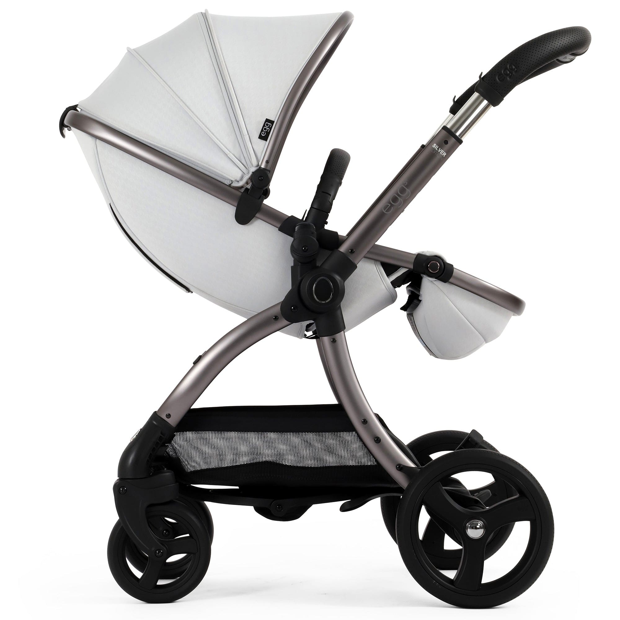 egg baby prams egg3 Pram Bundle - Houndstooth Silver 18105-HTS