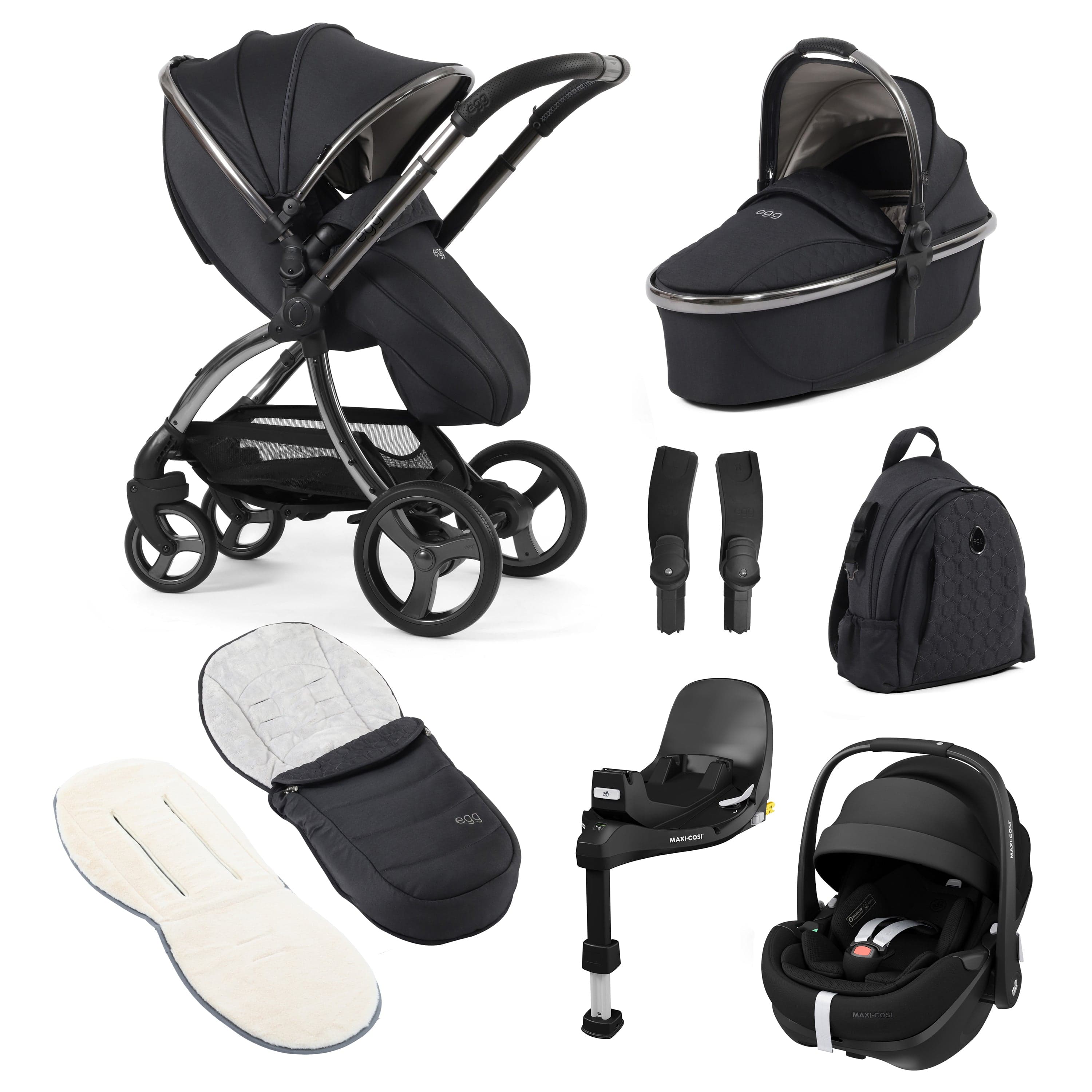 egg travel systems egg3 Luxury Maxi-Cosi Travel System Bundle - Carbonite 14858-CRB