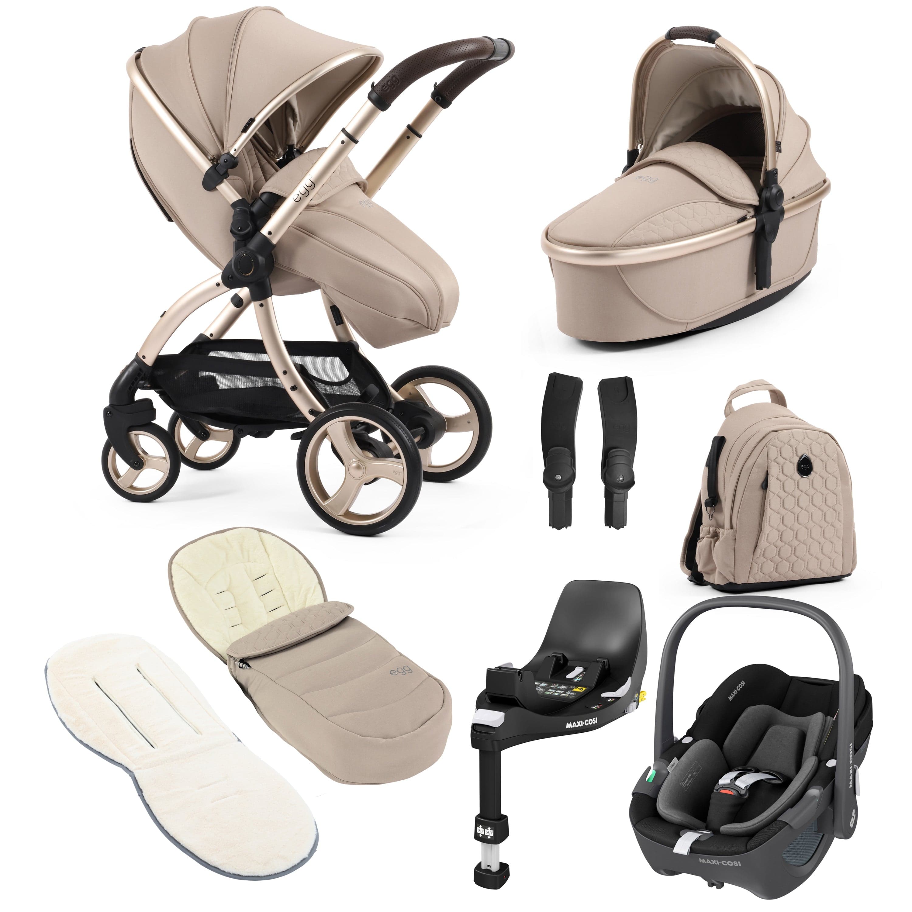 egg travel systems egg3 Luxury Maxi-Cosi Travel System Bundle - Feather 18136-PEB-FEA