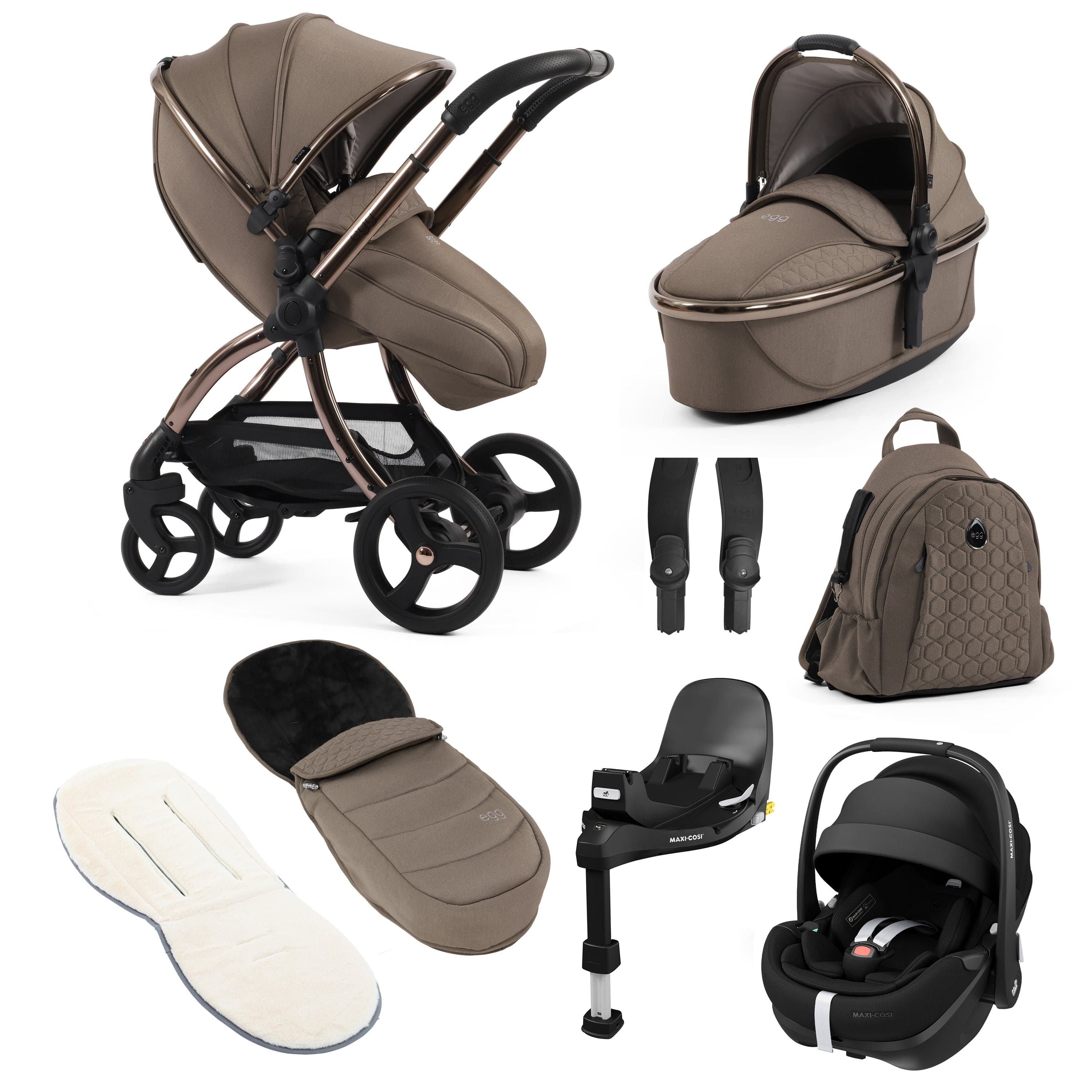 egg travel systems egg3 Luxury Maxi-Cosi Travel System Bundle - Mink 14863-MNK