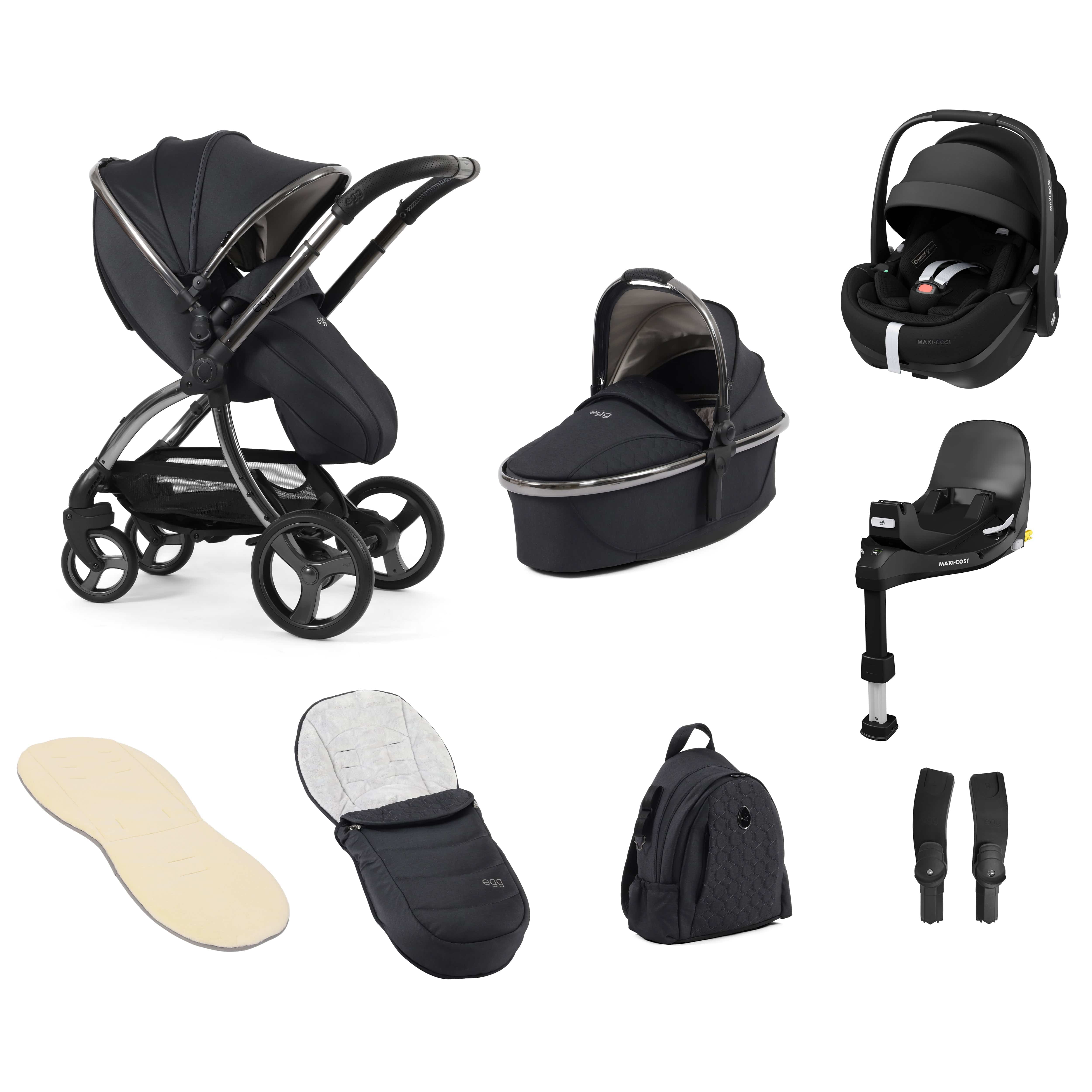 egg travel systems egg3 Luxury Travel System Bundle Carbonite 14858-CRB