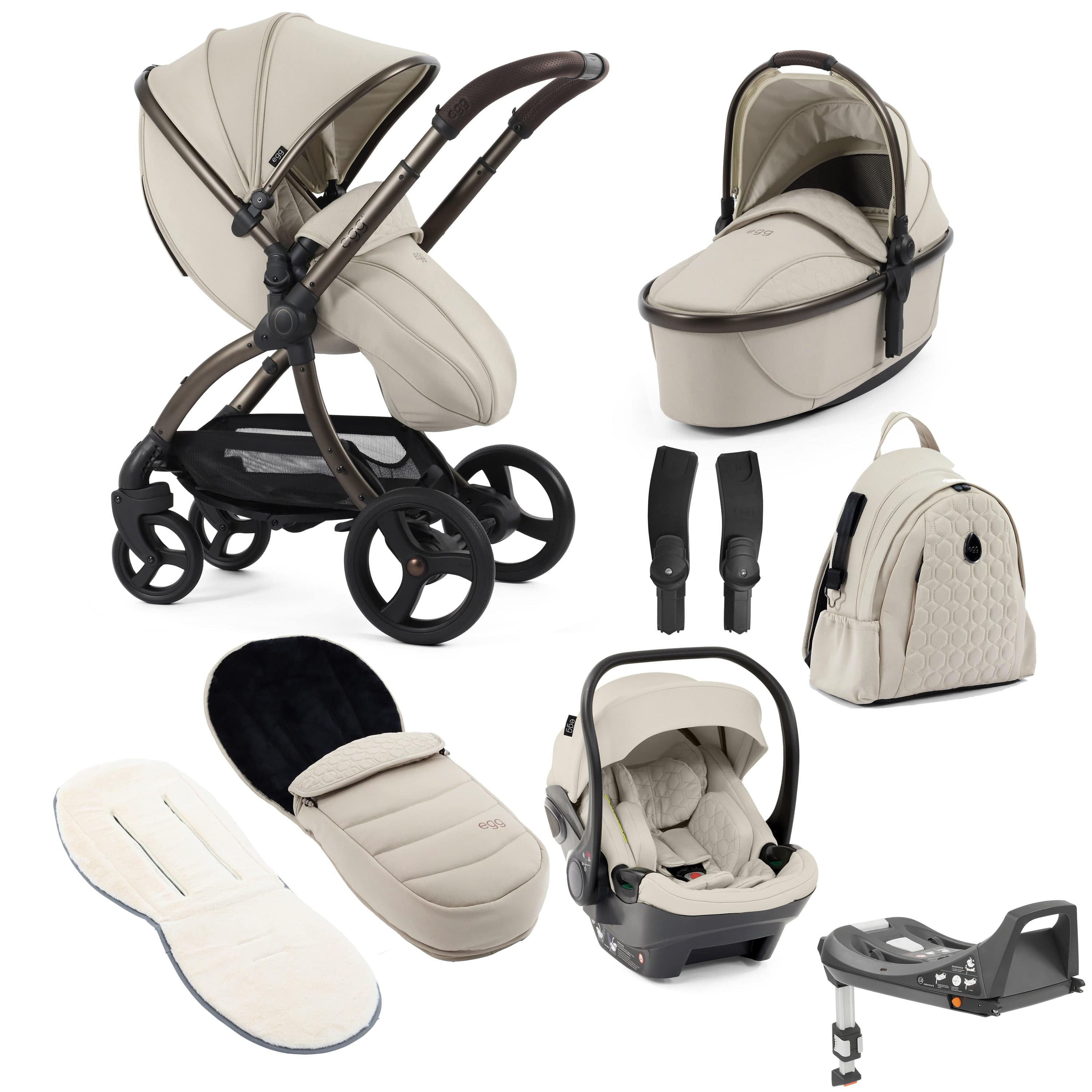 egg travel systems egg3 Luxury Travel System Bundle - Cashmere 18003-CAS