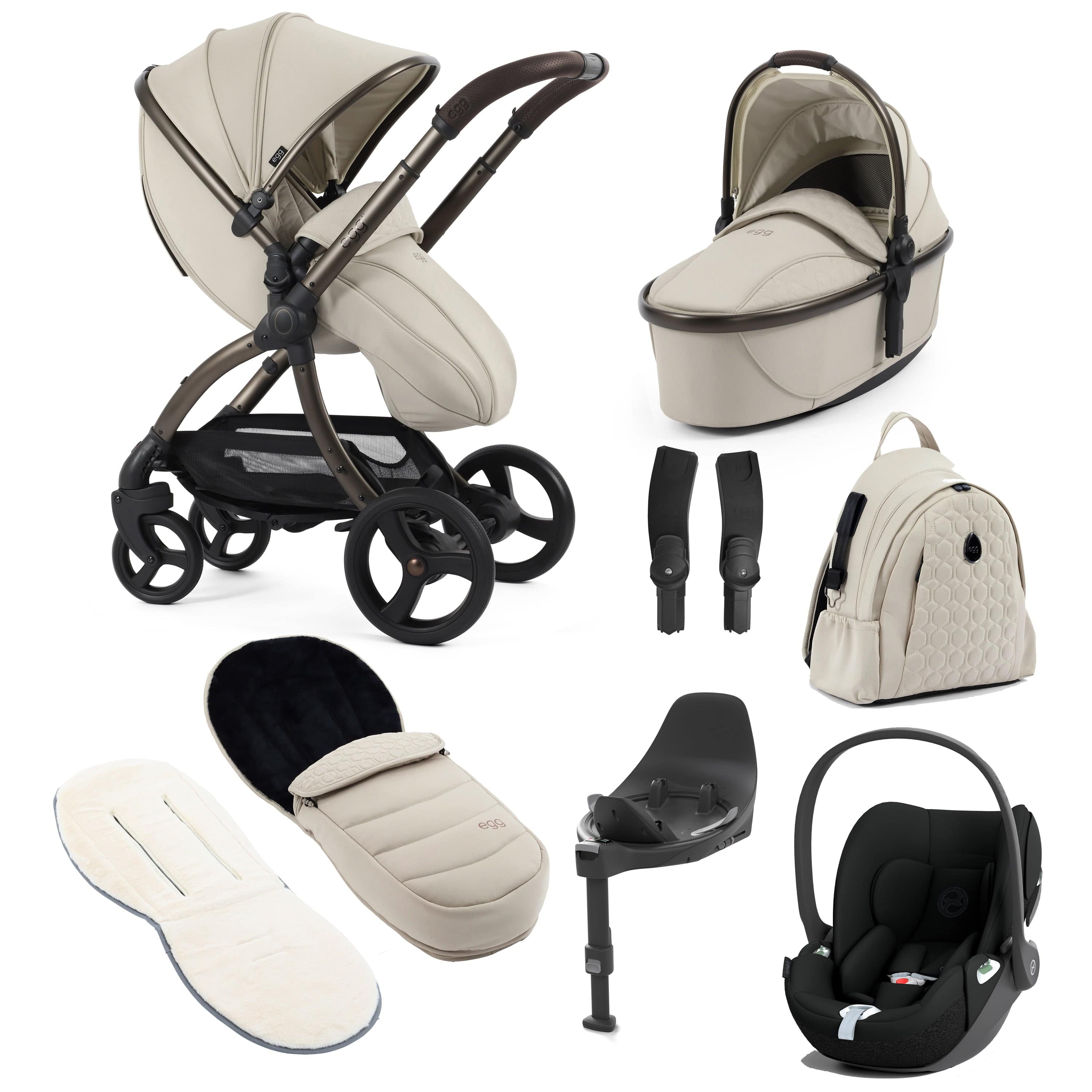 egg travel systems egg3 Luxury Travel System Bundle - Cashmere 18037-CT-CAS