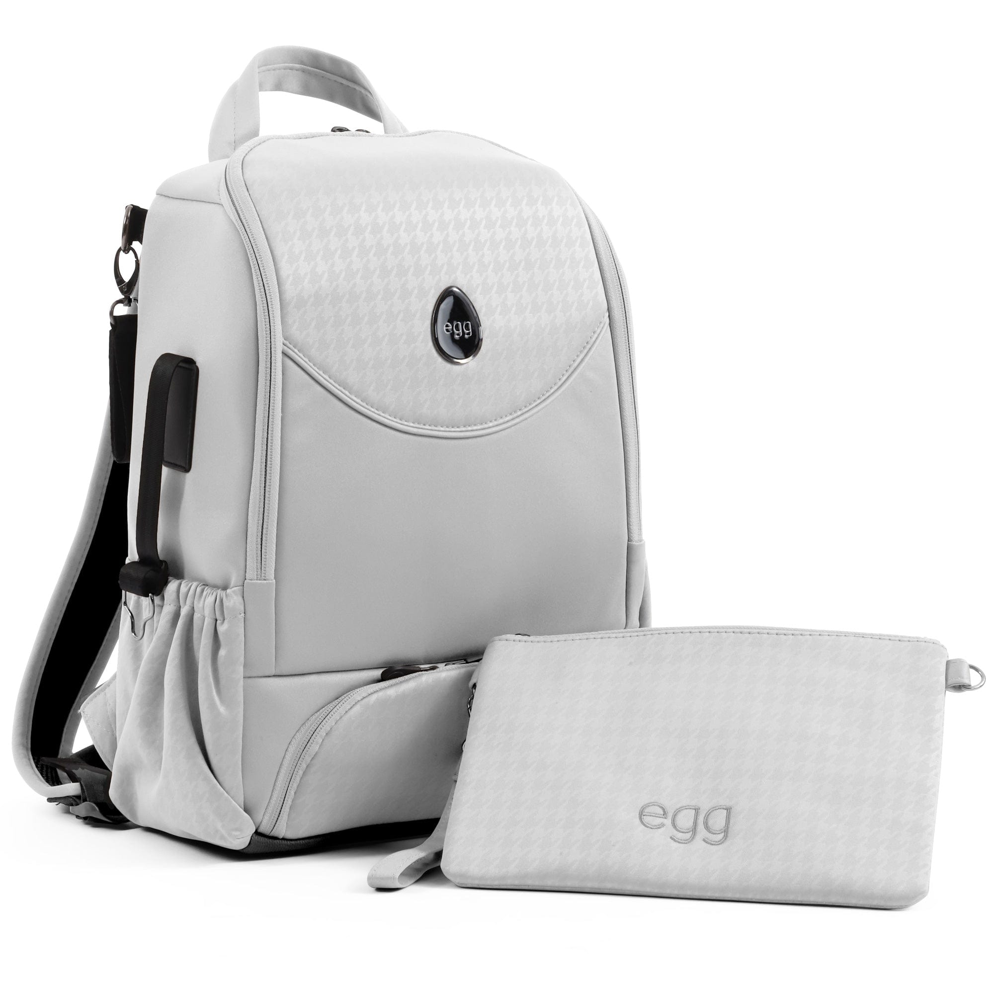 egg travel systems egg3 Luxury Travel System Bundle - Houndstooth Silver