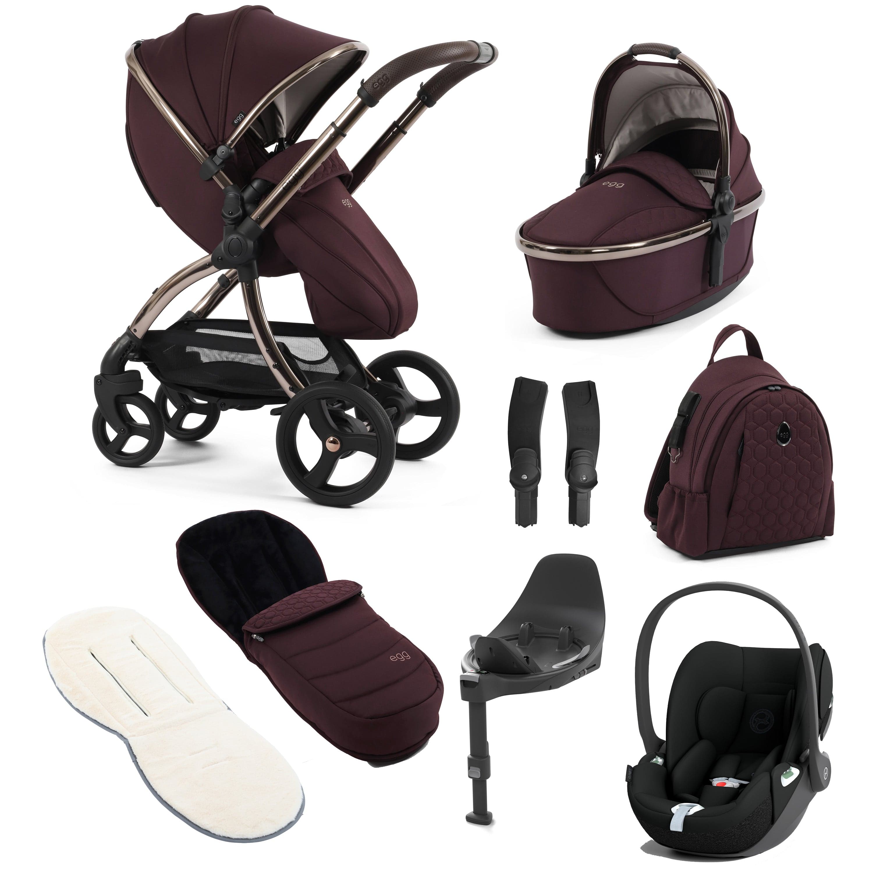 egg travel systems egg3 Luxury Travel System Bundle - Mulberry 18038-CT-MUL