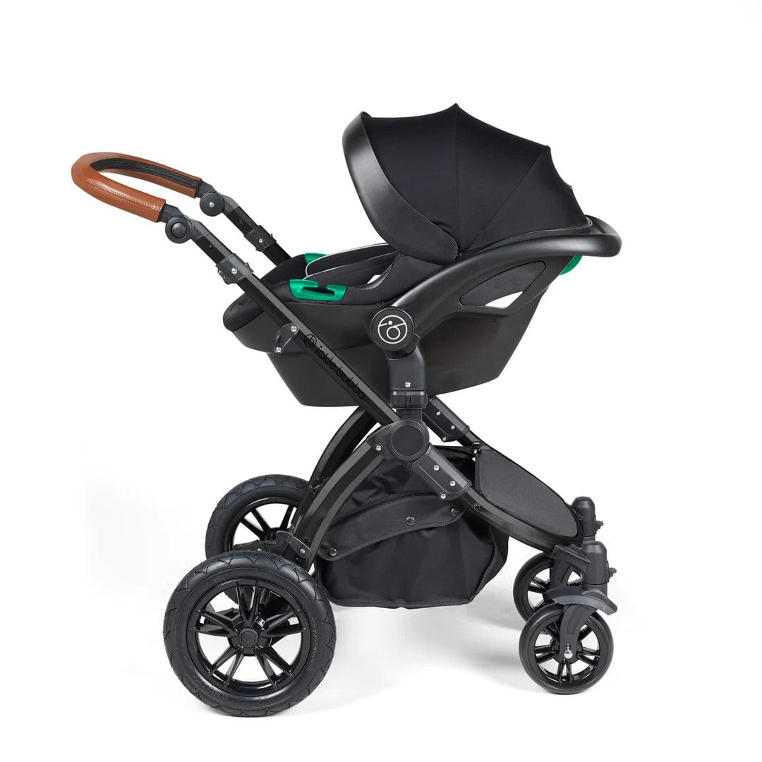 Ickle Bubba travel systems Ickle Bubba Stomp Luxe All-in-One Travel System with Isofix Base - Black/Woodland/Tan 10-011-300-137