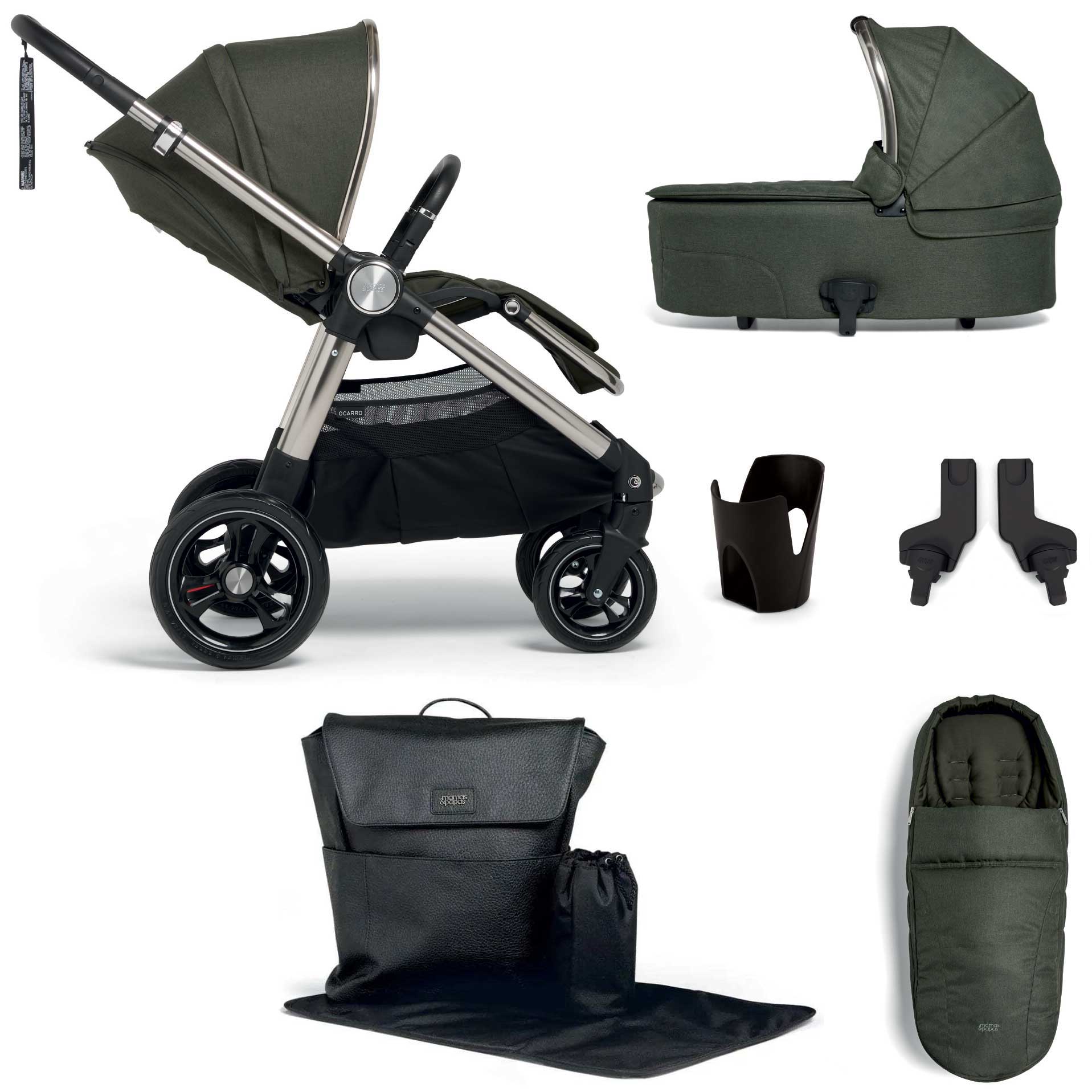 Mamas & Papas baby prams Mamas & Papas Ocarro Essential Bundle - Hunter Green 59891HG00