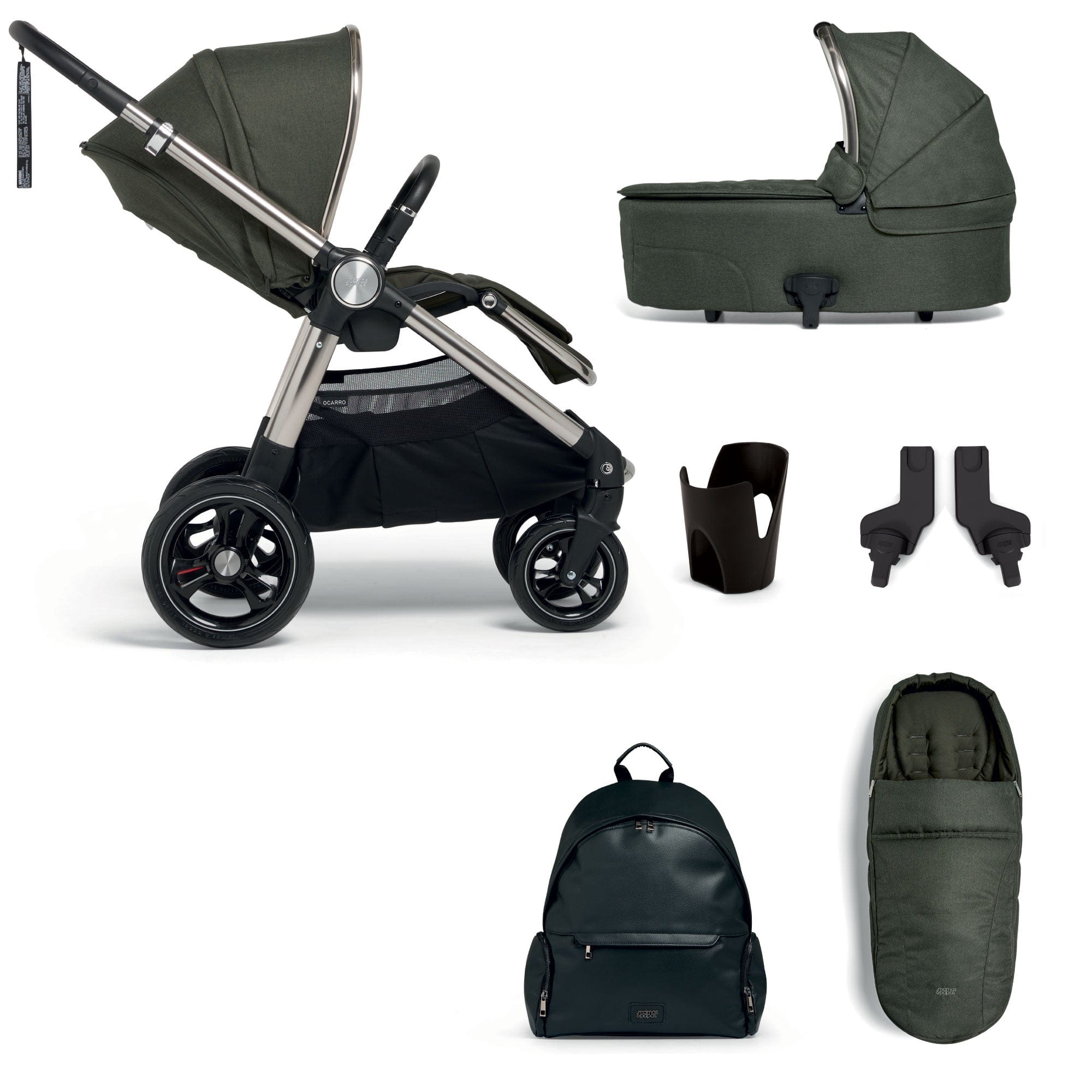 Mamas & Papas baby prams Mamas & Papas Ocarro 6-Piece Essential Bundle - Hunter Green 59891HG00