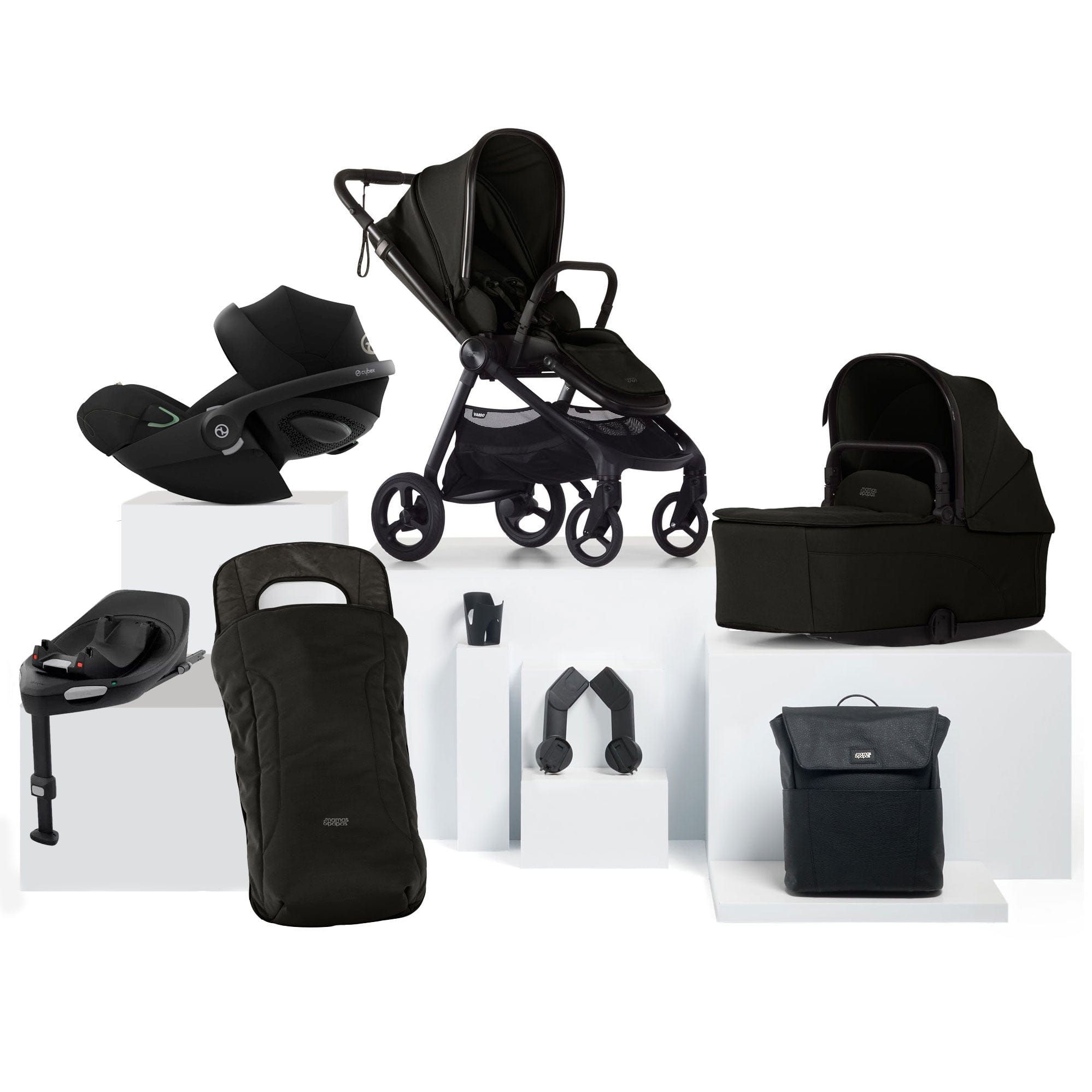 Mamas & Papas baby prams Mamas & Papas Vardo Complete Cybex Bundle - Noir 17417-VAR-CYB-G