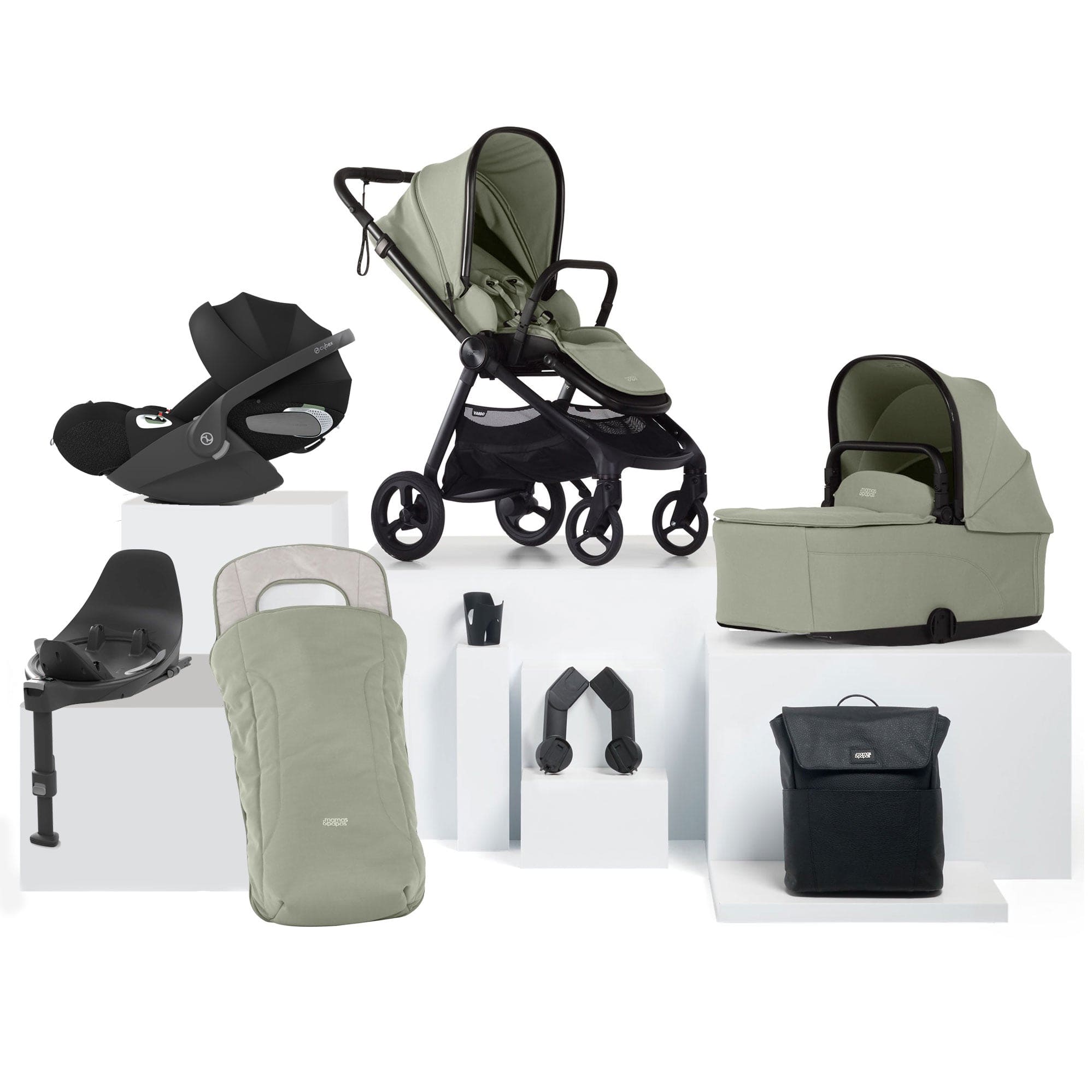 Mamas & Papas baby prams Mamas & Papas Vardo Complete Cybex Bundle - Sage 52421SG00