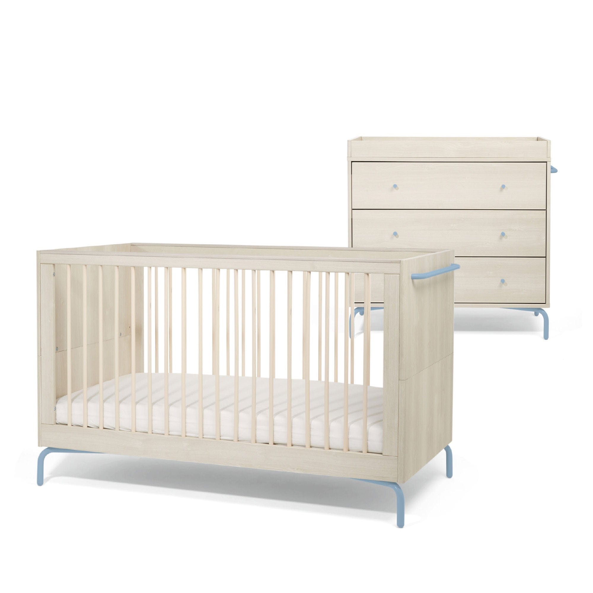 Mamas & Papas cot bed room sets Mamas & Papas Kinlay 2 Piece Roomset - Dusty Blue