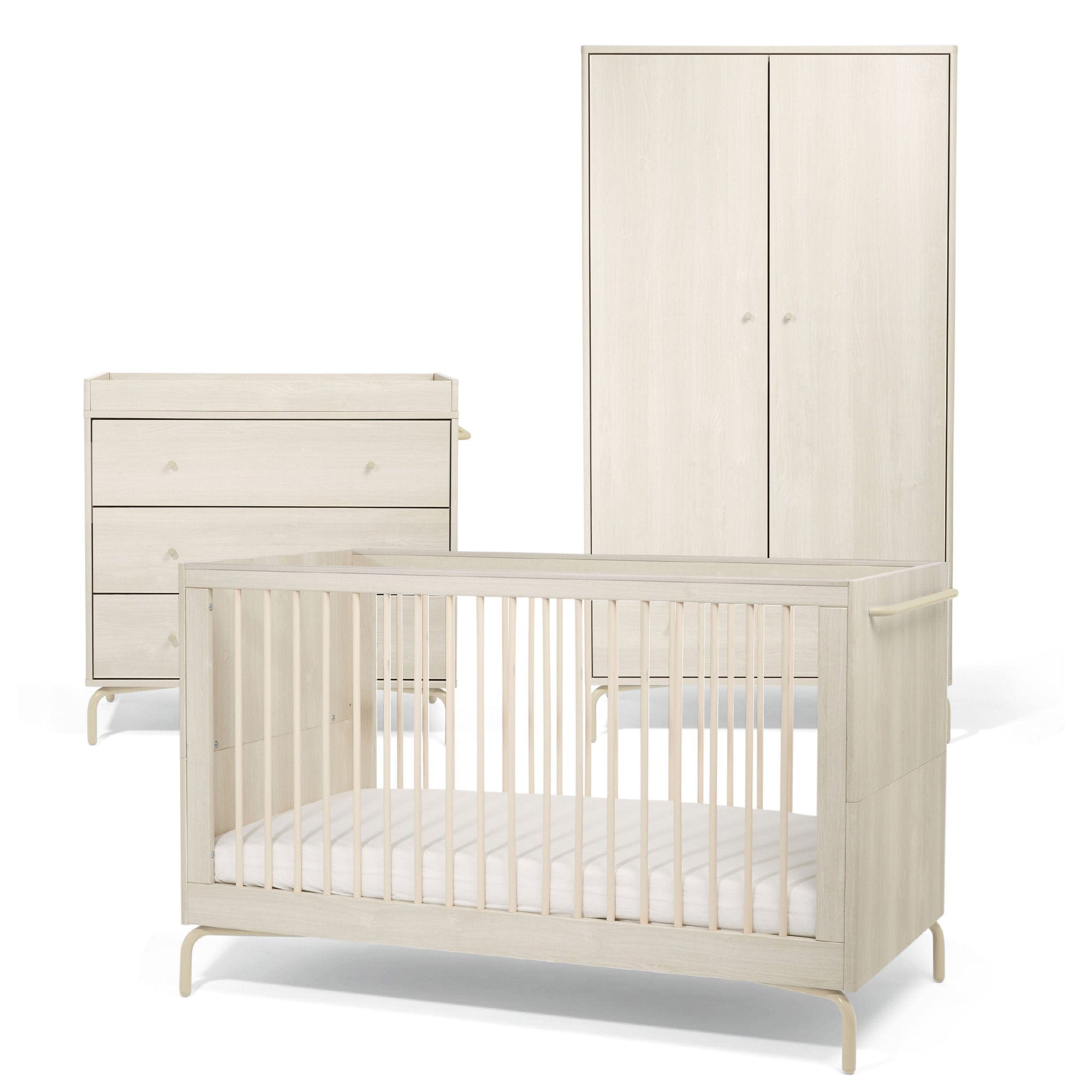 Mamas & Papas cot bed room sets Mamas & Papas Kinlay 3 Piece Roomset - Parchment