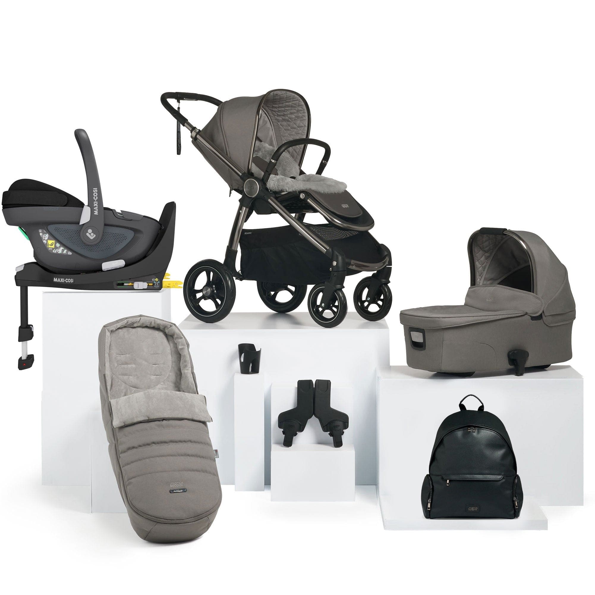 Mamas & Papas travel systems Mamas & Papas Ocarro 9 Piece Maxi-Cosi Travel System in Mercury 14896-MER