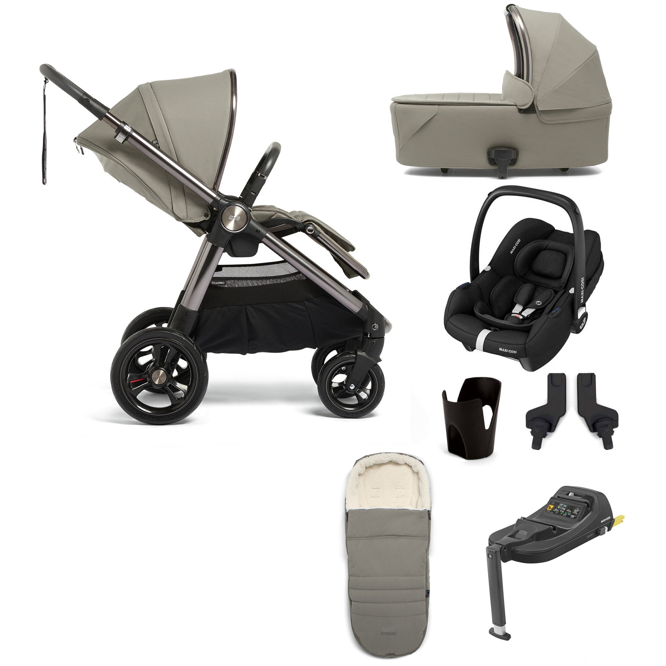 Mamas & Papas Ocarro 8-Piece Complete Cabriofix Kit - Everest