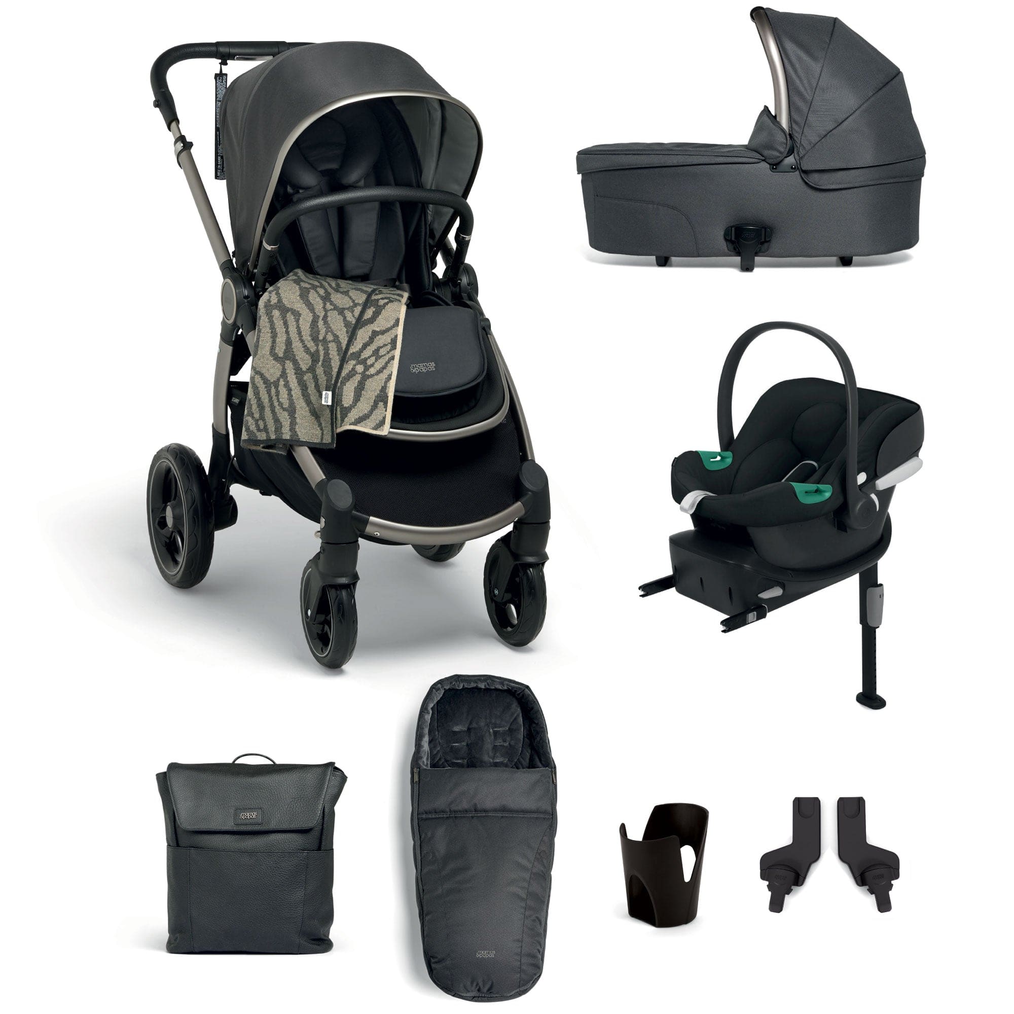 Mamas & Papas travel systems Mamas & Papas Ocarro 8 Piece Cybex Travel System in Graphite 85451GT00-1