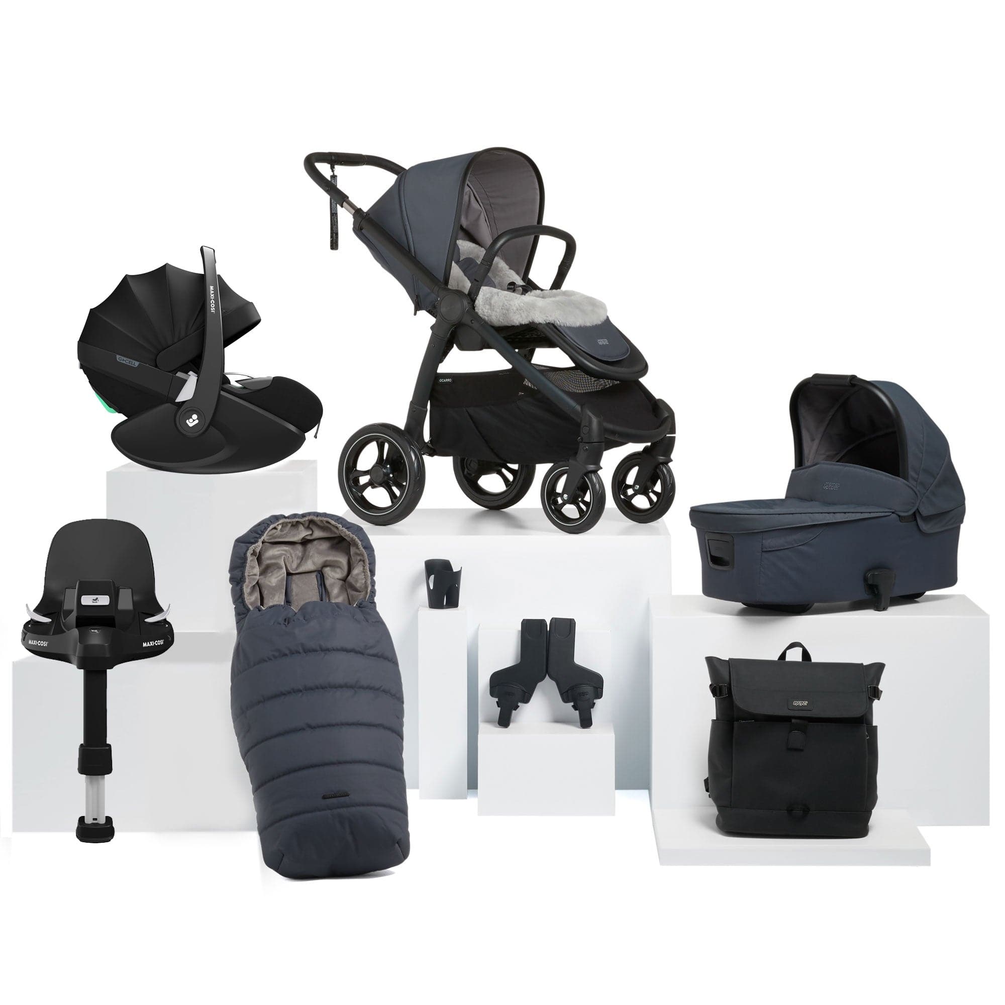 Mamas & Papas travel systems Mamas & Papas Ocarro 9 Piece Maxi-Cosi Travel System in Transcend 5063229116001