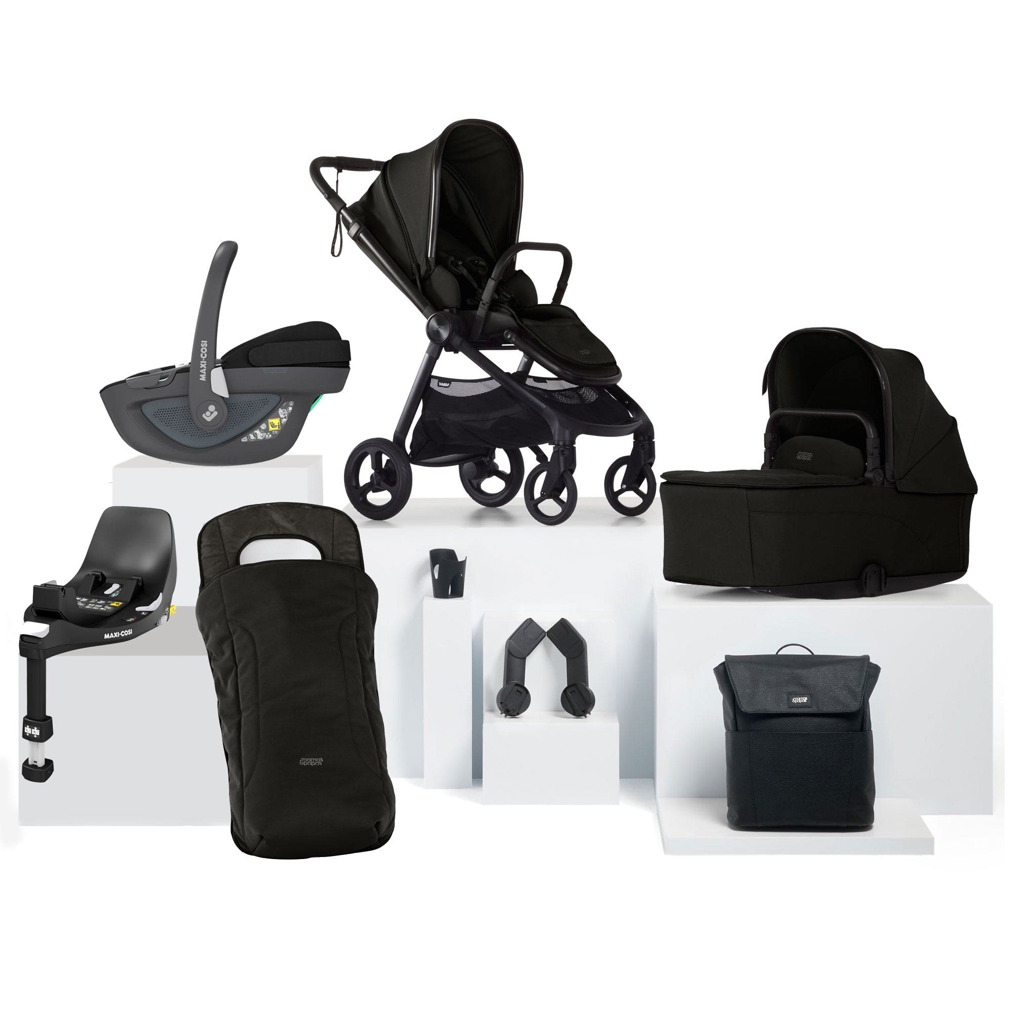 Mamas & Papas travel systems Mamas & Papas Vardo Complete Maxi-Cosi Bundle - Noir 17422-VAR-MAX-P360