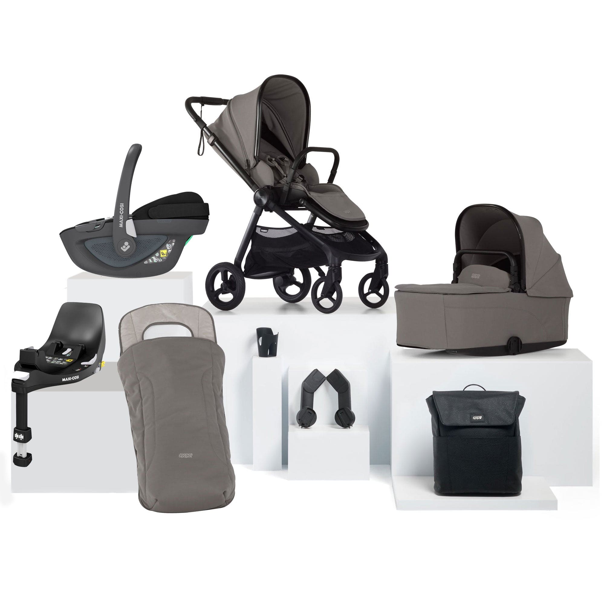 Mamas & Papas travel systems Mamas & Papas Vardo Complete Maxi-Cosi Bundle - Storm 17425-VAR-MAX-P360