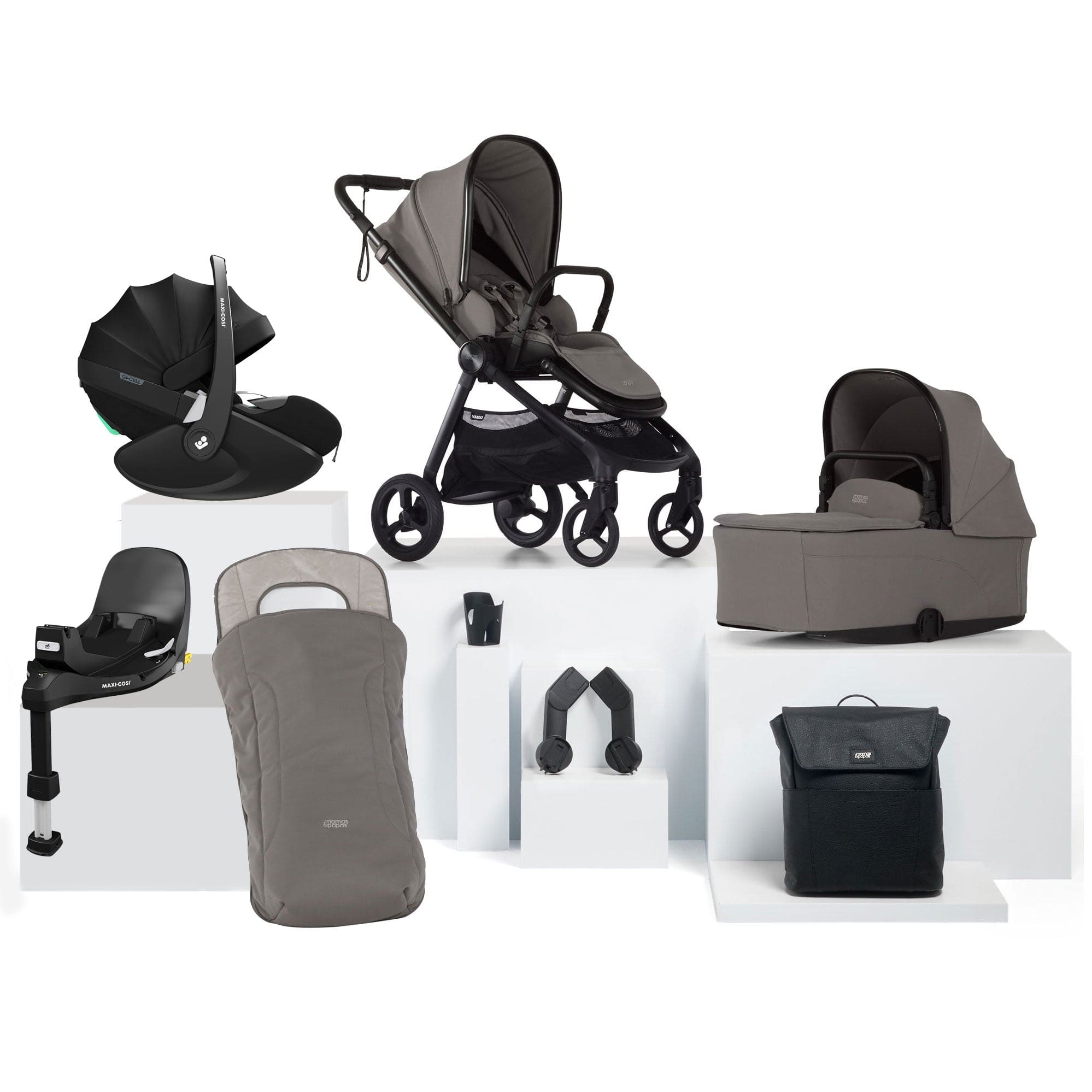 Mamas & Papas travel systems Mamas & Papas Vardo Complete Maxi-Cosi Bundle - Storm 17429-VAR-MAX-PV2