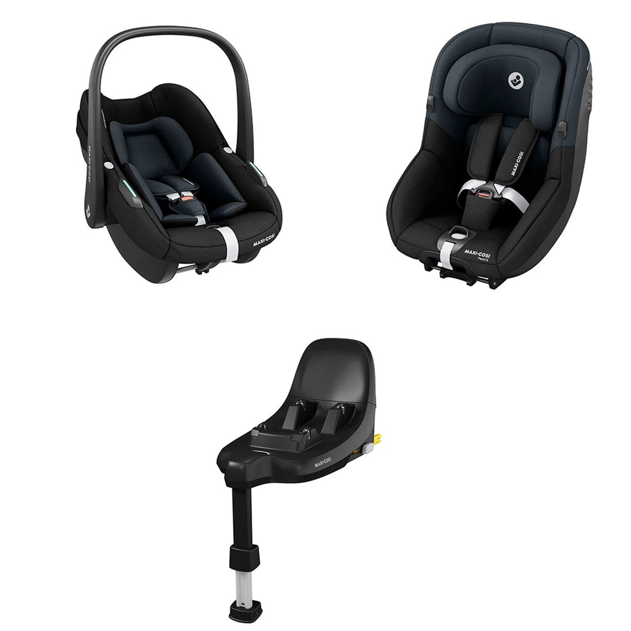 Maxi-Cosi i-Size car seats Maxi-Cosi Pebble S & Pearl S Car Seat Bundle - Tonal Black 8635104110-2