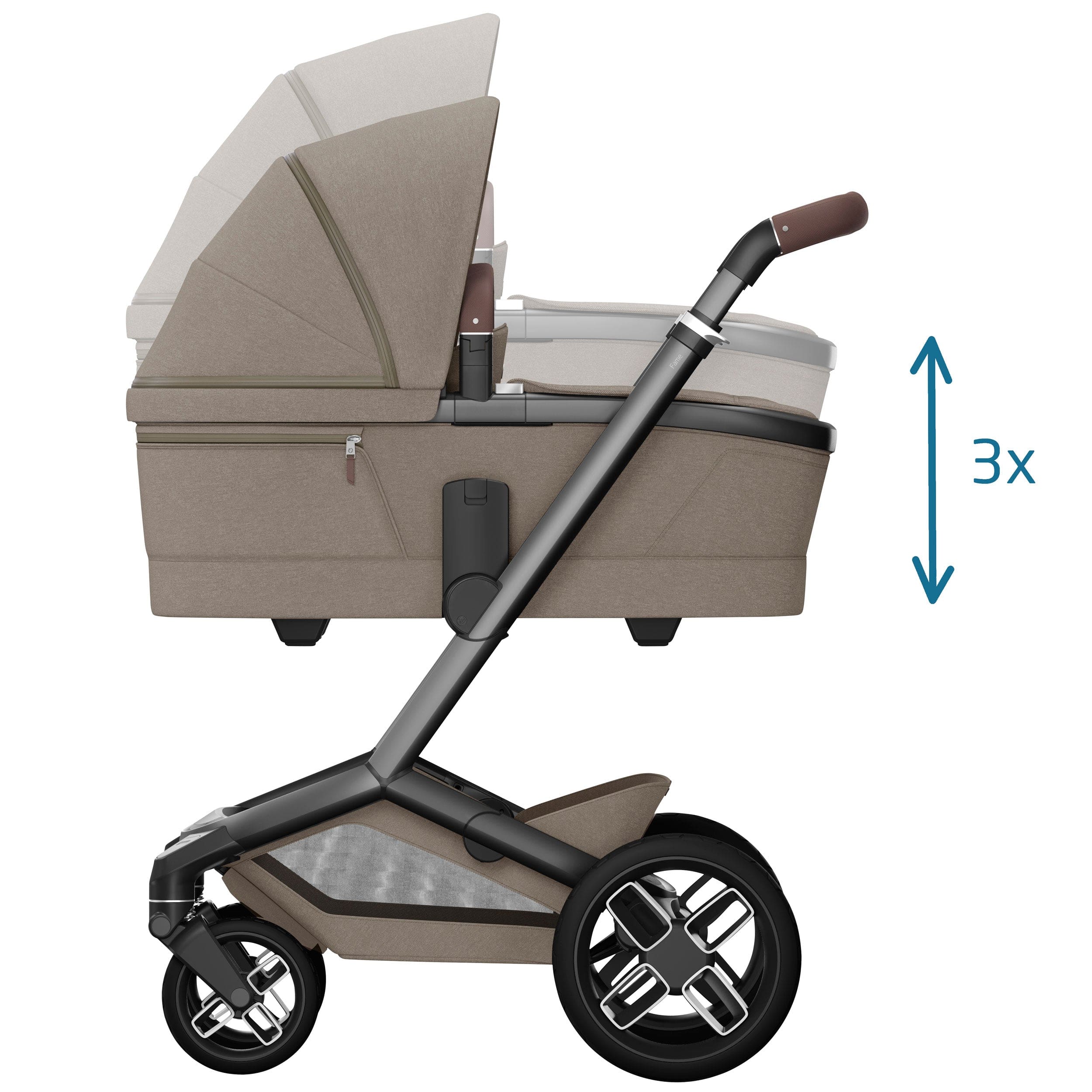 Maxi-Cosi travel systems Maxi-Cosi FAME Travel System in Twillic Truffle (Black Wheels) KF63300000