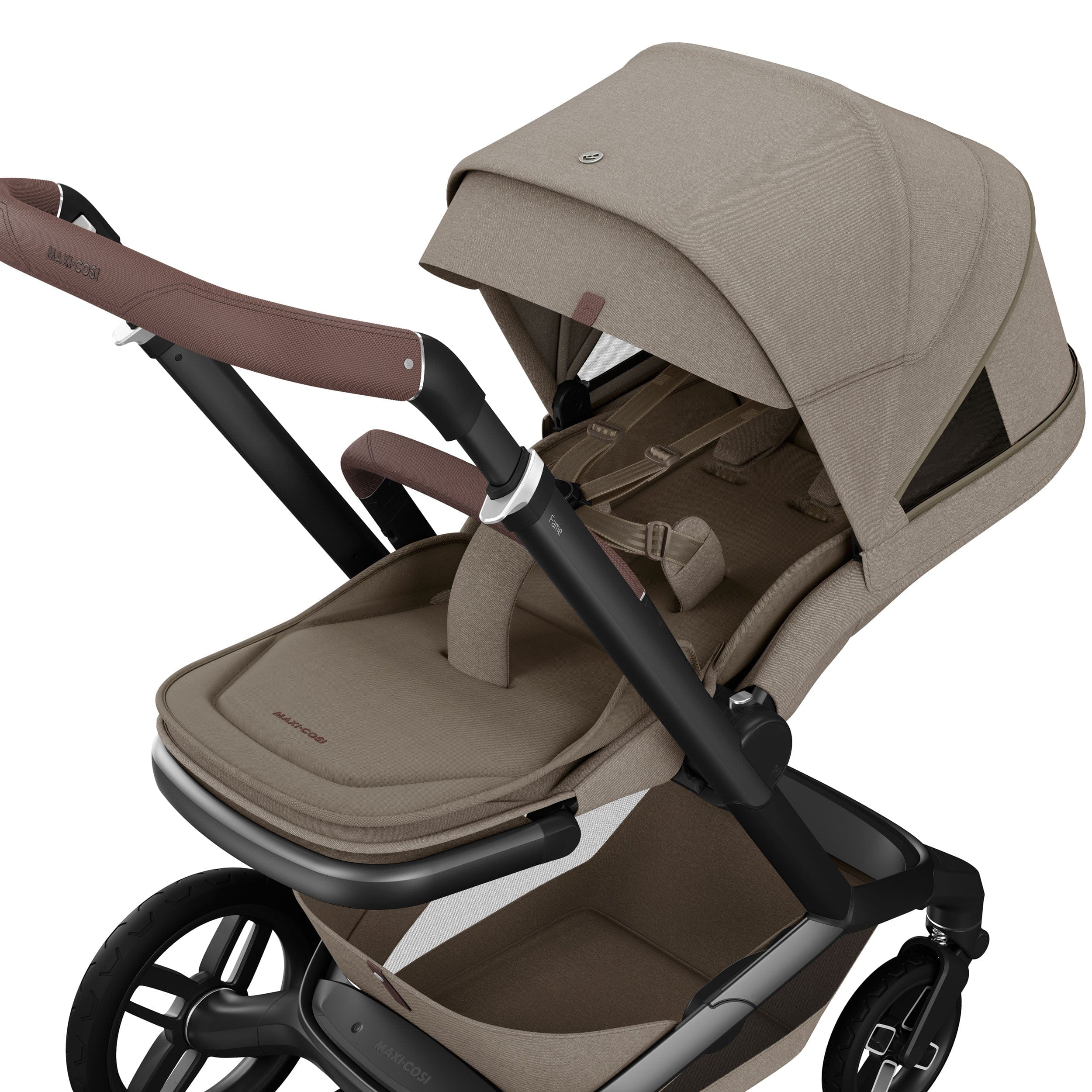 Maxi-Cosi travel systems Maxi-Cosi FAME 9 Piece Complete Travel System in Twillic Truffle (Black Wheels) KF64300000