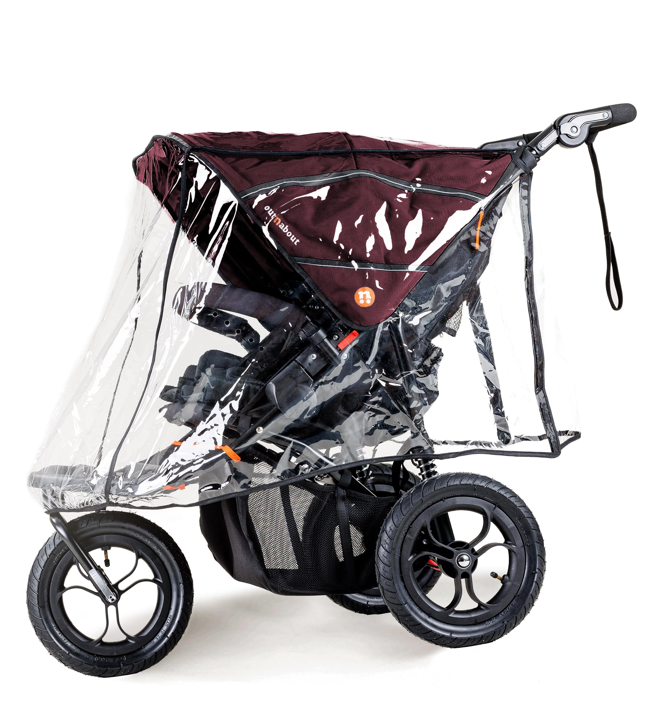 Out n About 3 Wheeler Pushchair Bundles Out n About Nipper Double Twin Starter Kit in Brambleberry Red 15711-DTW-Start-Red