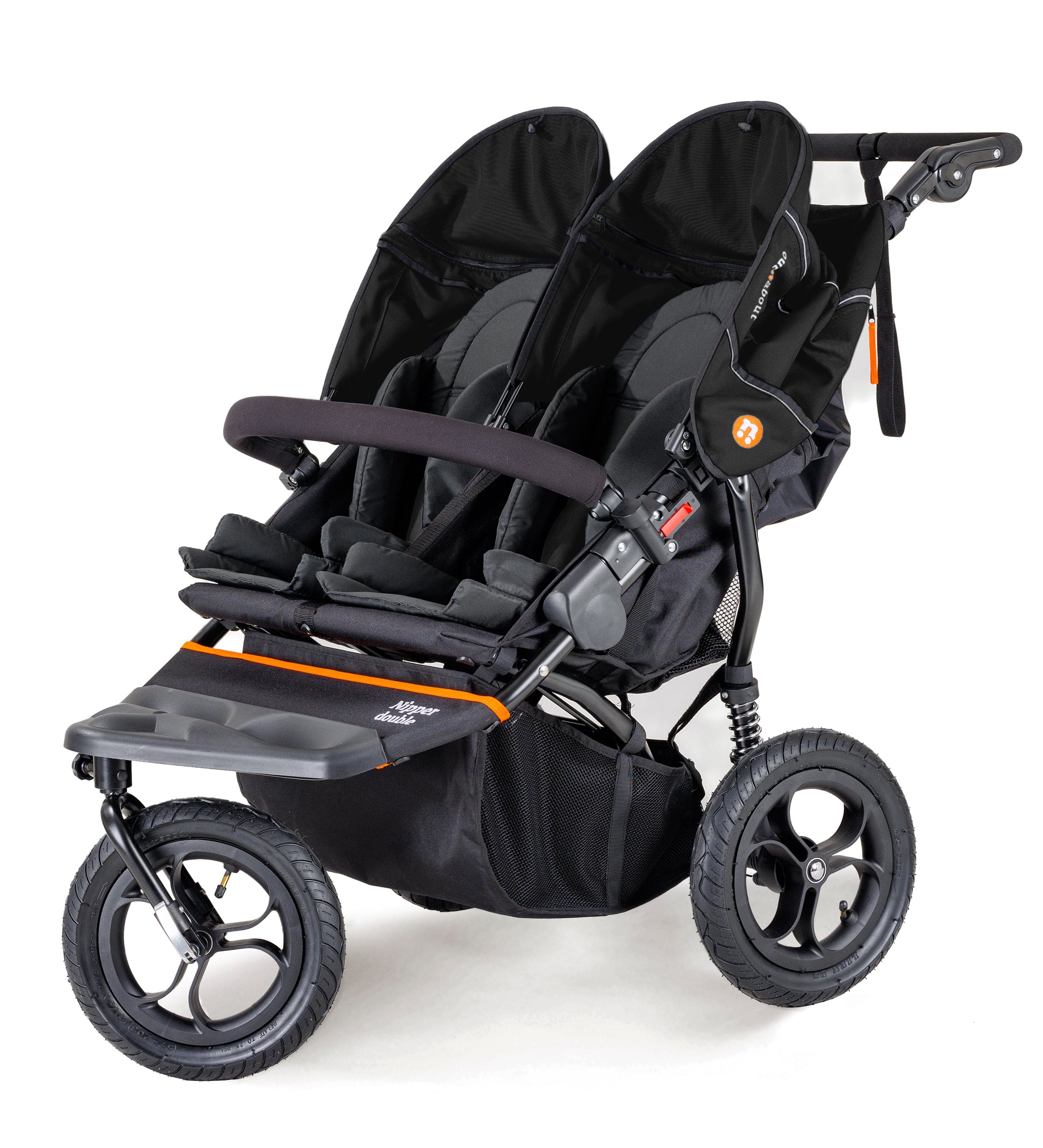 Out n About 3 Wheeler Pushchair Bundles Out n About Nipper Double Twin Starter Kit in Summit Black 15712-DTW-START-SBLACK