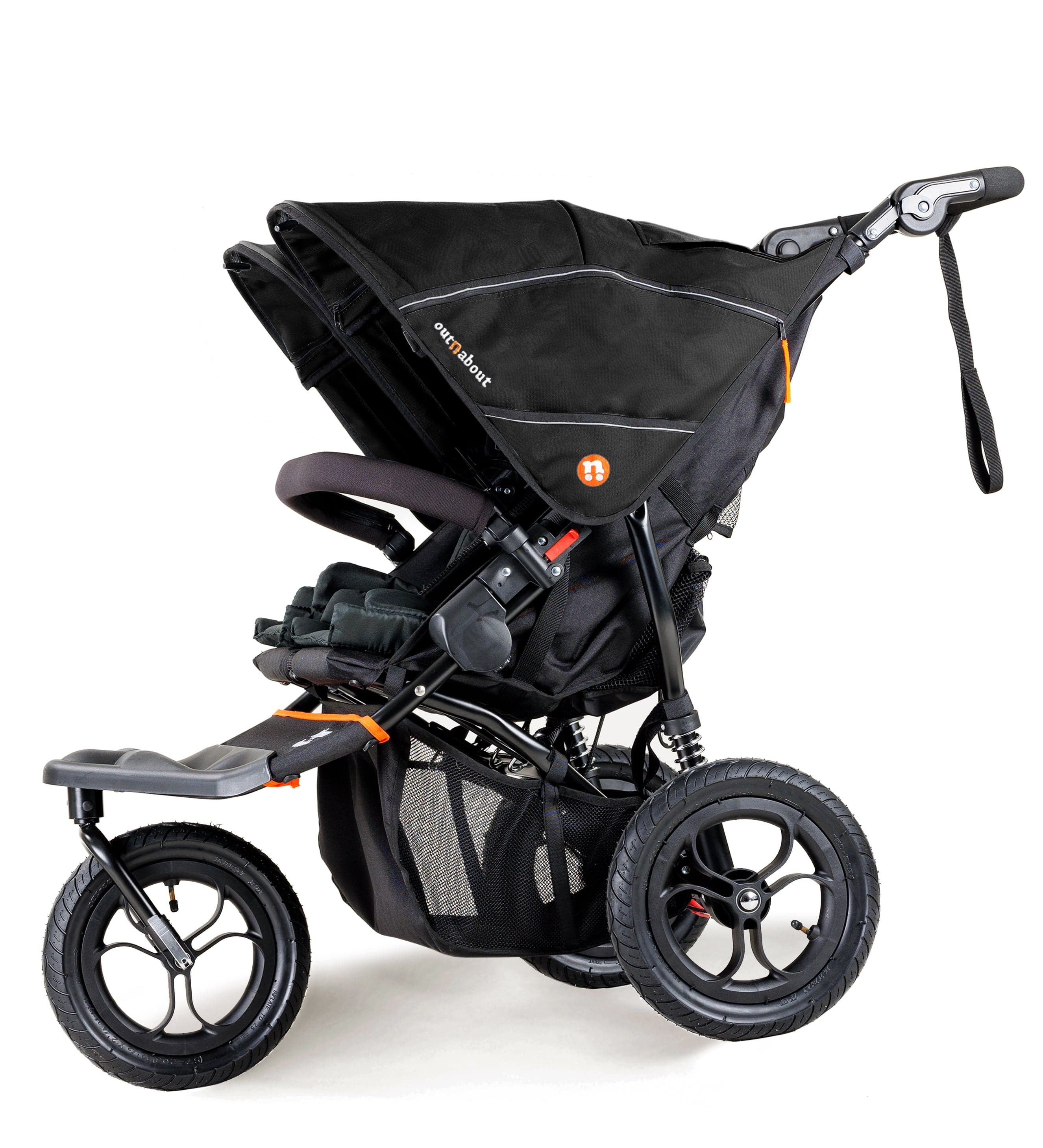 Out n About 3 Wheeler Pushchair Bundles Out n About Nipper Double Twin Starter Kit in Summit Black 15712-DTW-START-SBLACK