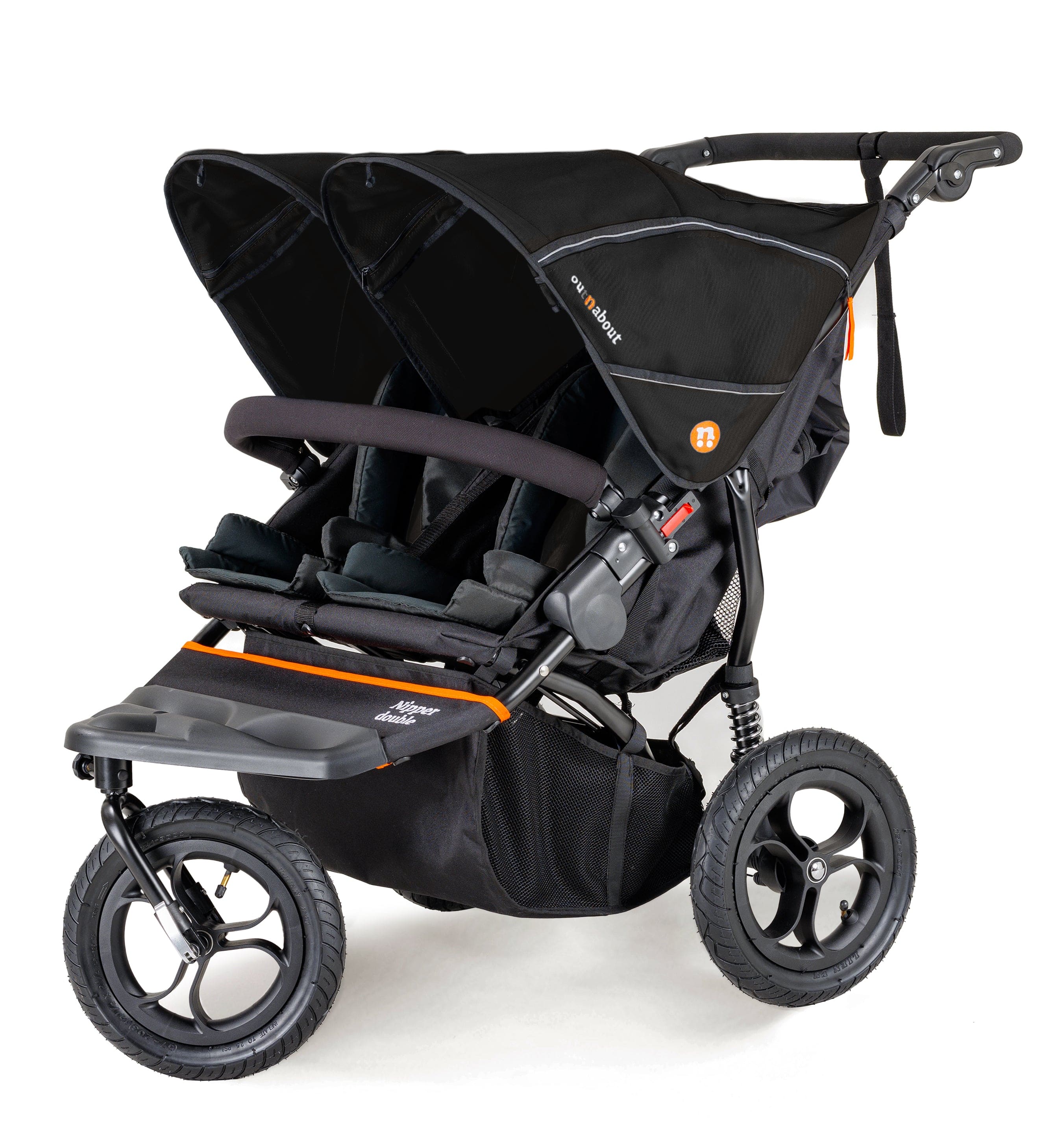 Out n About 3 Wheeler Pushchair Bundles Out n About Nipper Double Twin Starter Kit in Summit Black 15712-DTW-START-SBLACK