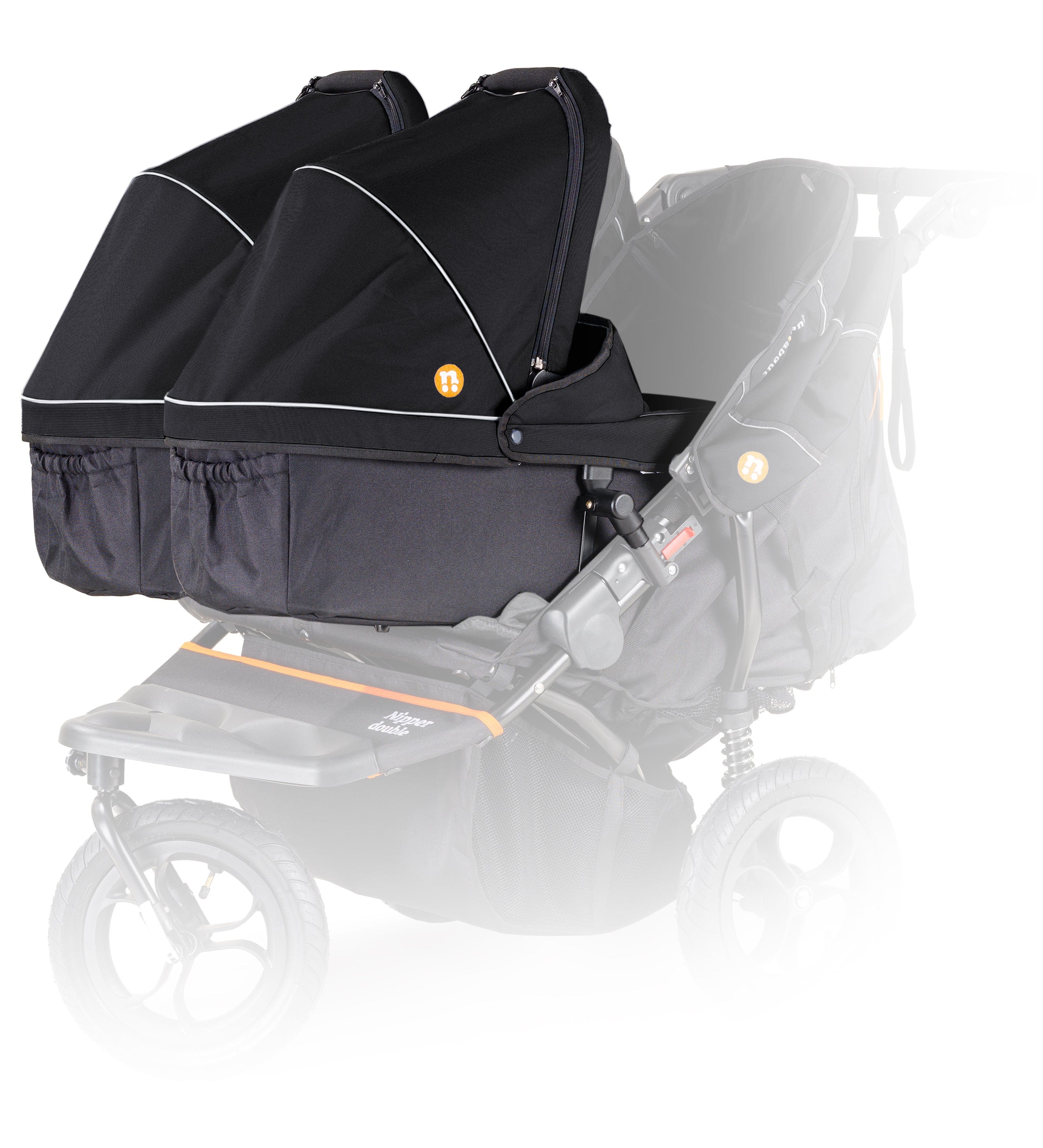 Out n About 3 Wheeler Pushchair Bundles Out n About Nipper Double Twin Starter Kit in Summit Black 15712-DTW-START-SBLACK