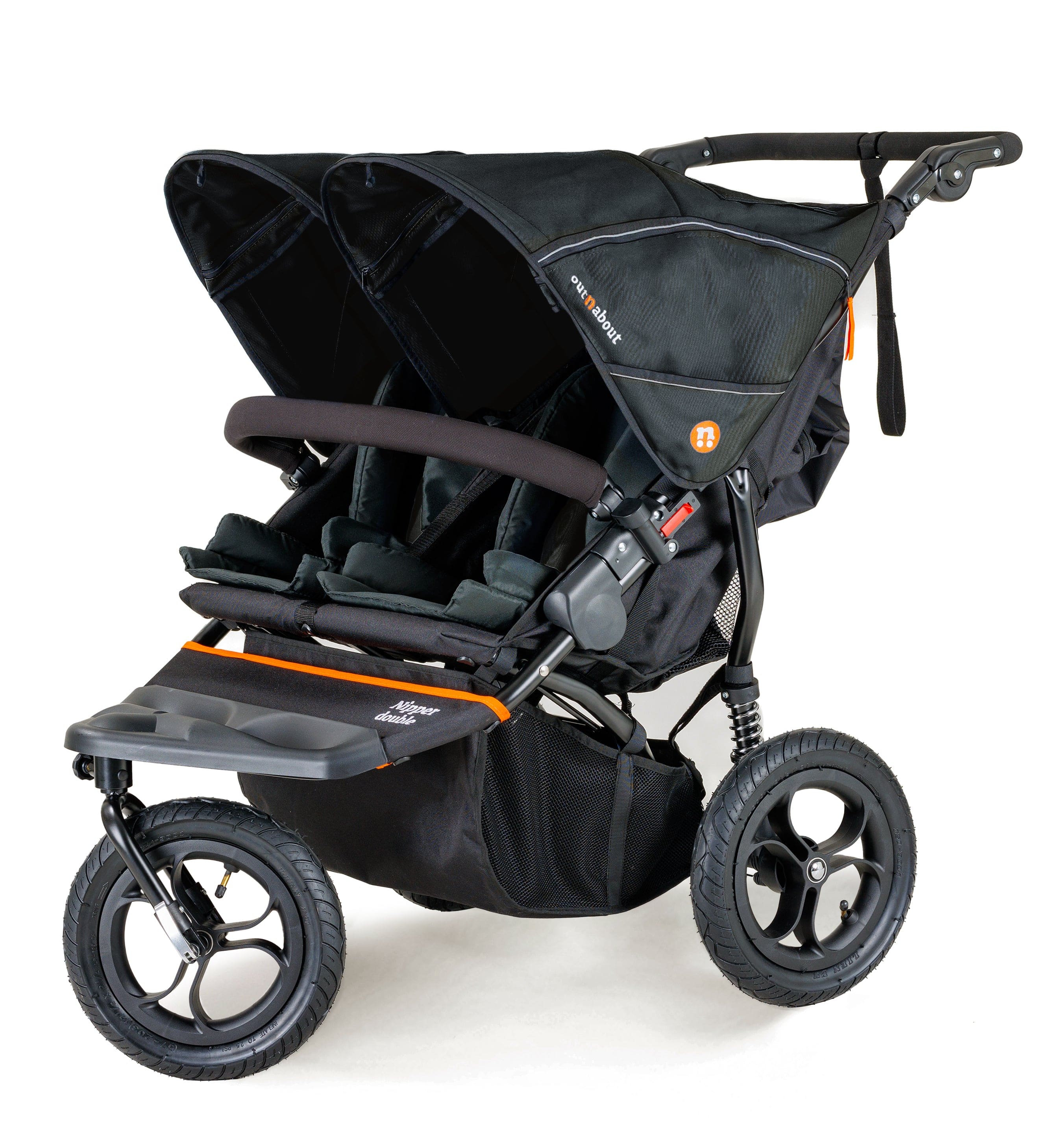 Out n About 3 Wheeler Pushchair Bundles Out n About Nipper Double Twin Starter Kit in Forest Black 15716-DTW-START-FBLACK