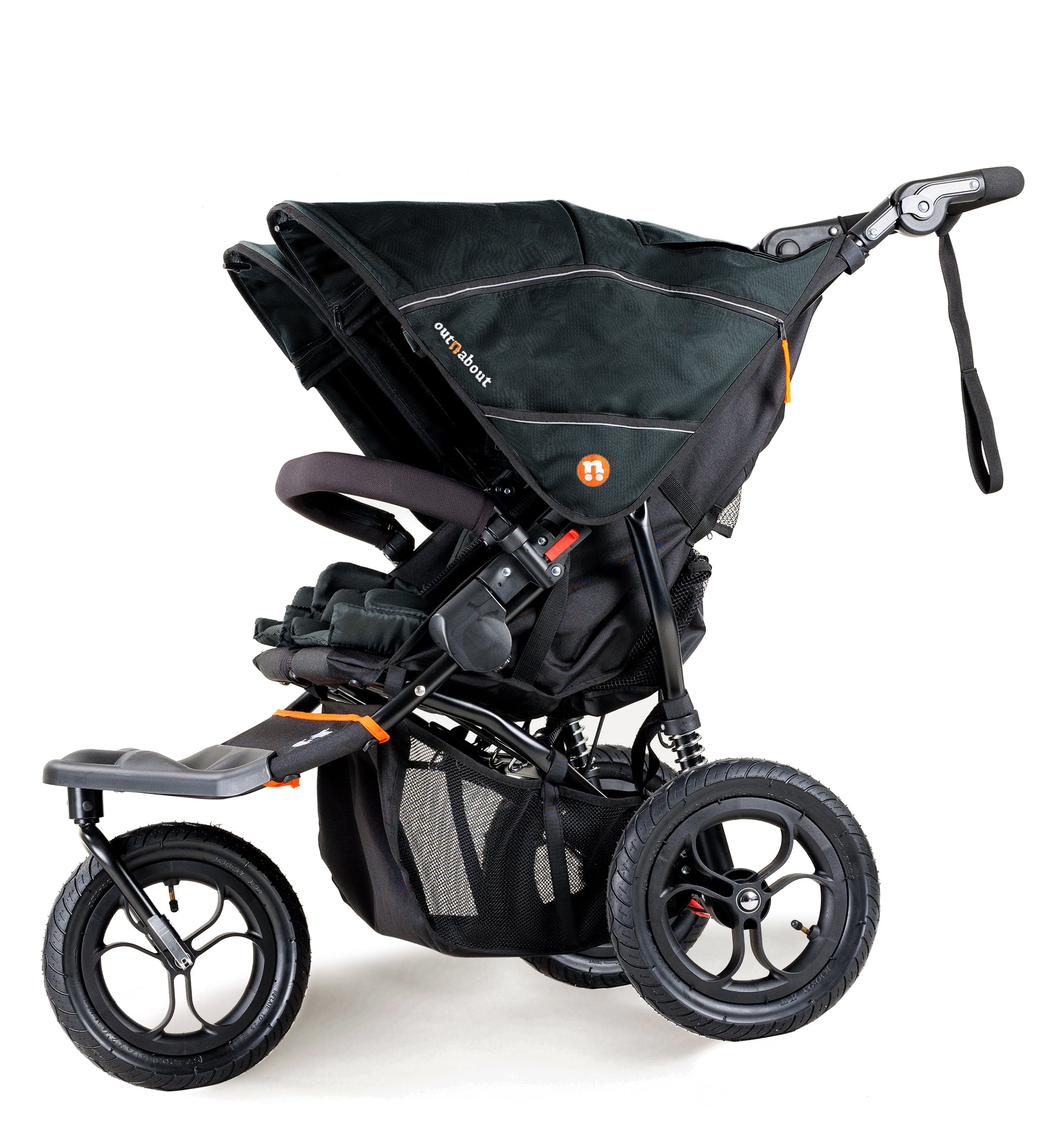 Out n About 3 Wheeler Pushchair Bundles Out n About Nipper Double Twin Starter Kit in Forest Black 15716-DTW-START-FBLACK