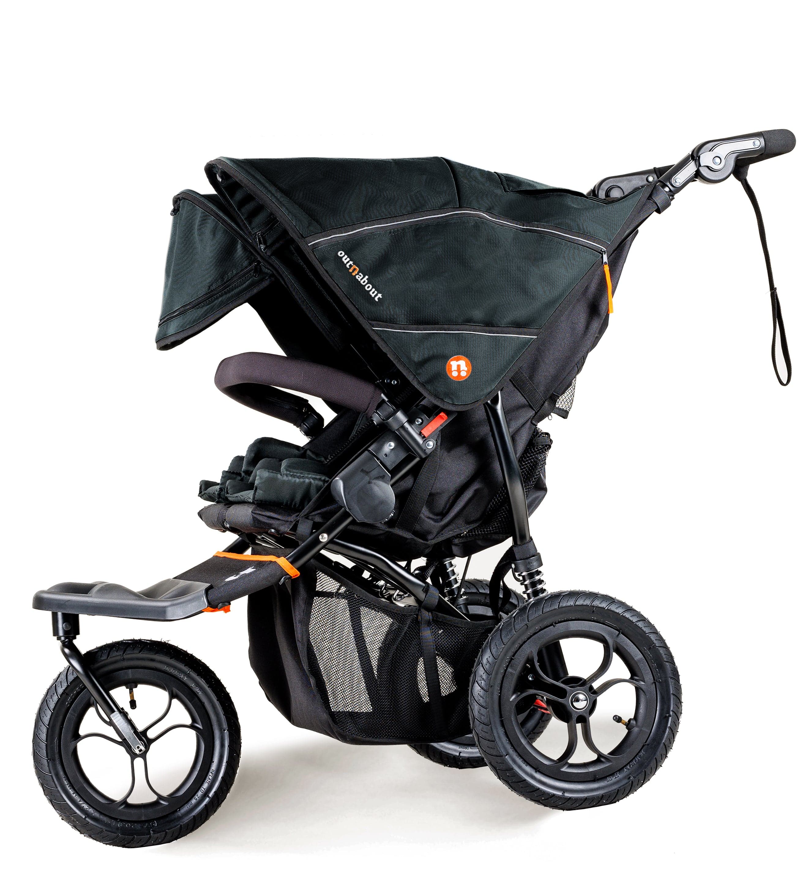 Out n About 3 Wheeler Pushchair Bundles Out n About Nipper Double Twin Starter Kit in Forest Black 15716-DTW-START-FBLACK