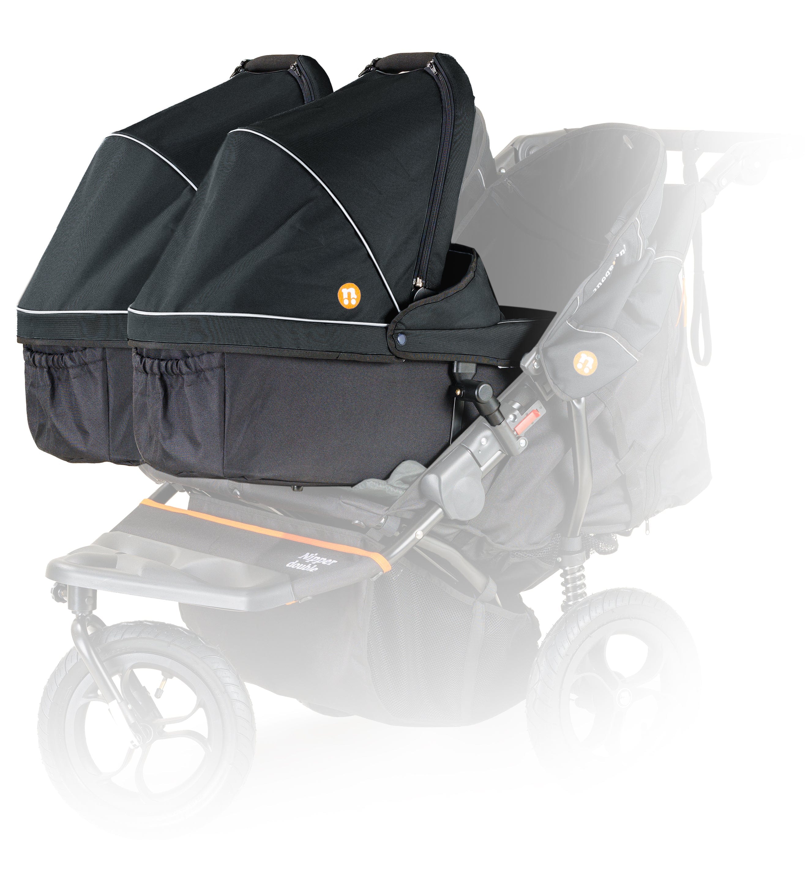 Out n About 3 Wheeler Pushchair Bundles Out n About Nipper Double Twin Starter Kit in Forest Black 15716-DTW-START-FBLACK