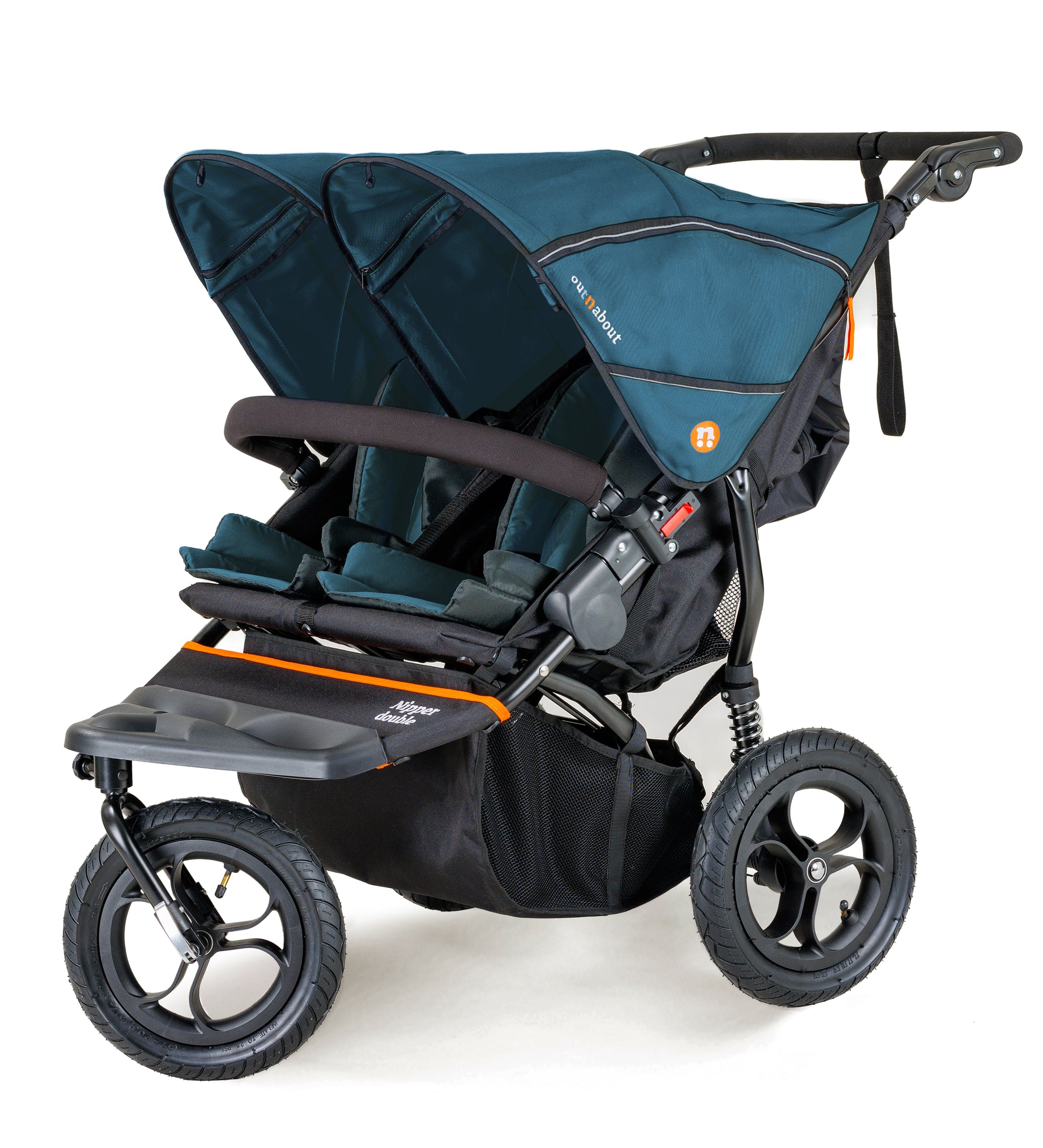 Out n About 3 Wheeler Pushchair Bundles Out n About Nipper Double Twin Essentials Kit in Highland Blue 15719-DTW-ESS-BLU