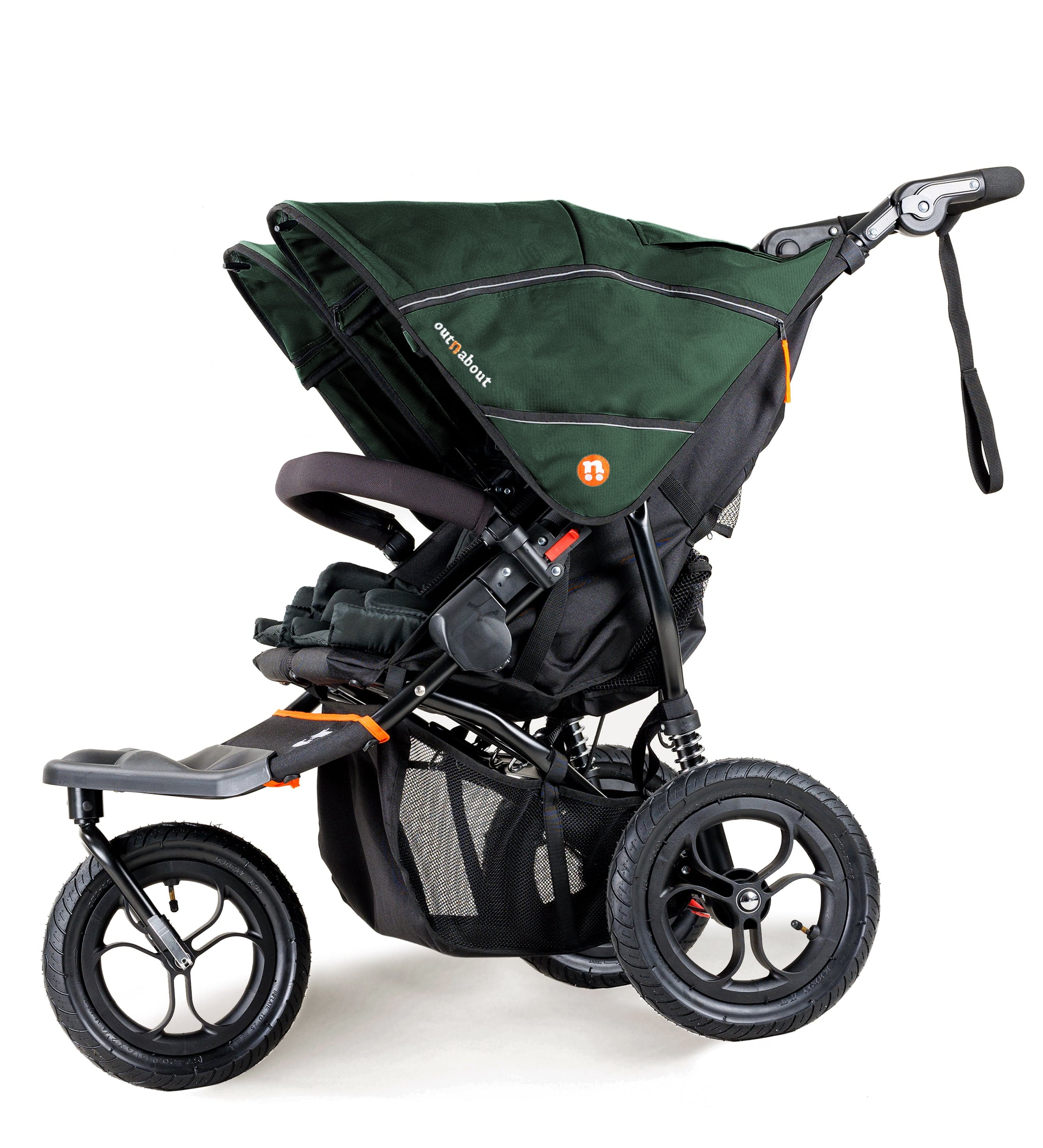 Out n About 3 Wheeler Pushchair Bundles Out n About Nipper Double Twin Essentials Kit in Sycamore Green 15723-DTW-ESS-GRE