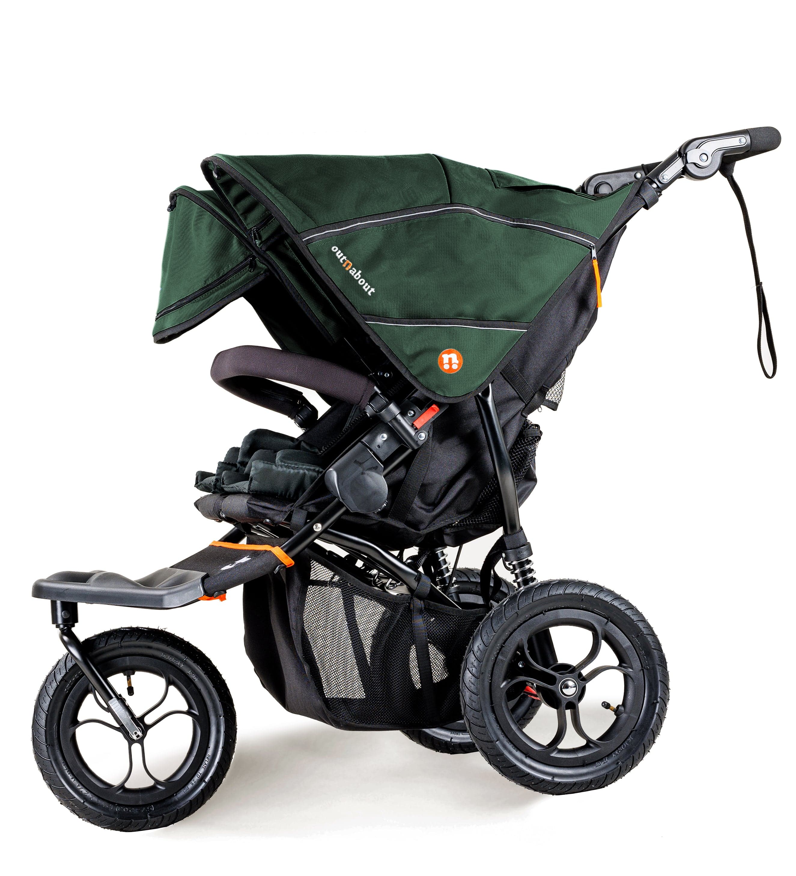 Out n About 3 Wheeler Pushchair Bundles Out n About Nipper Double Twin Essentials Kit in Sycamore Green 15723-DTW-ESS-GRE