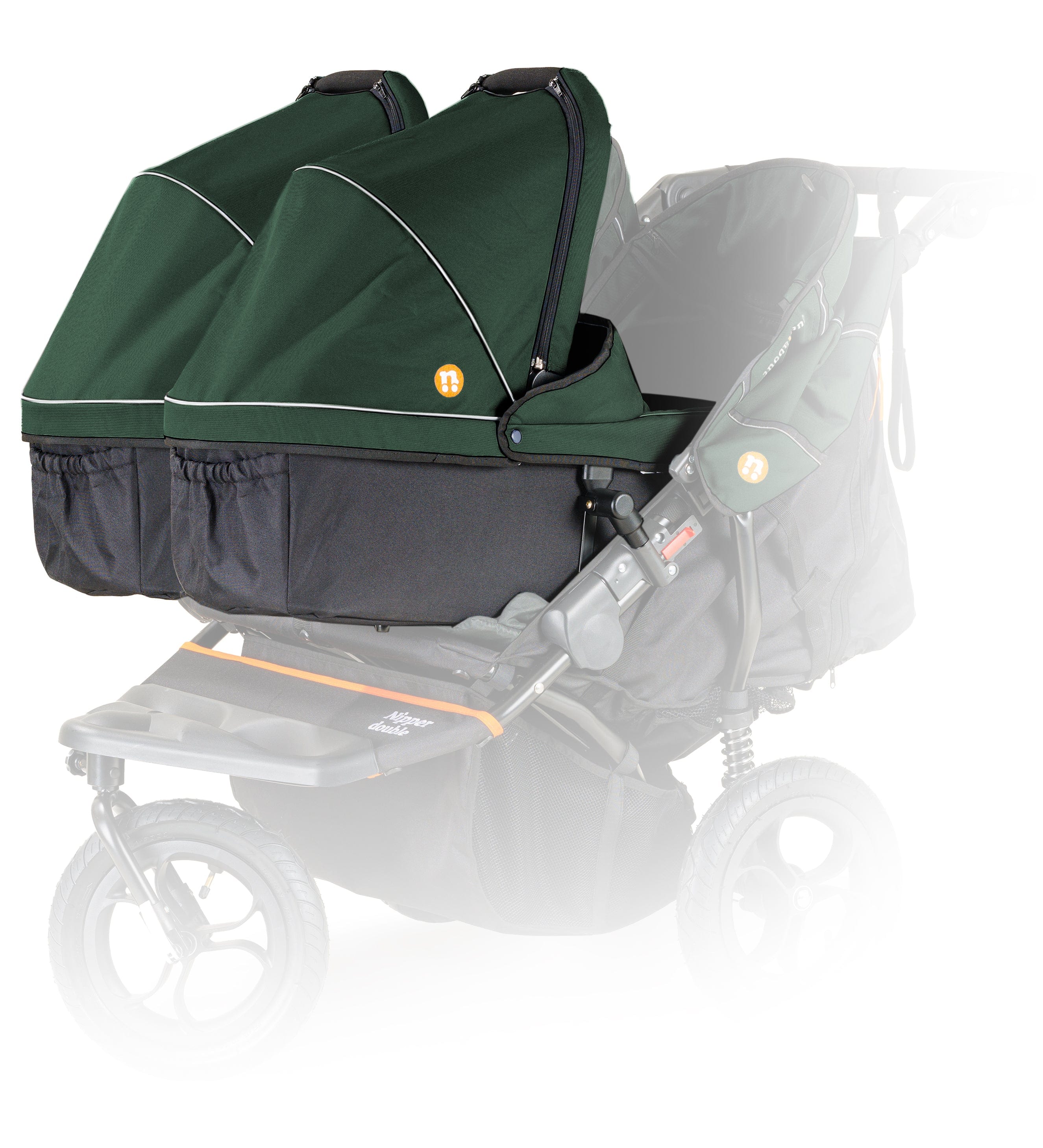 Out n About 3 Wheeler Pushchair Bundles Out n About Nipper Double Twin Essentials Kit in Sycamore Green 15723-DTW-ESS-GRE